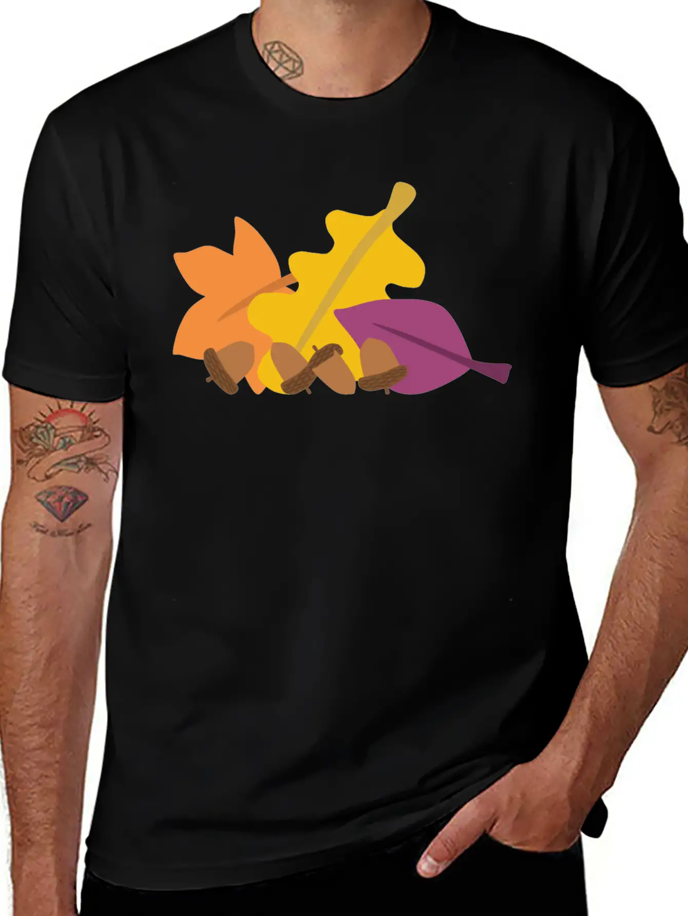 Autumn Leaves Relaxed Everyday Tee – Lightweight And Durable Cotton