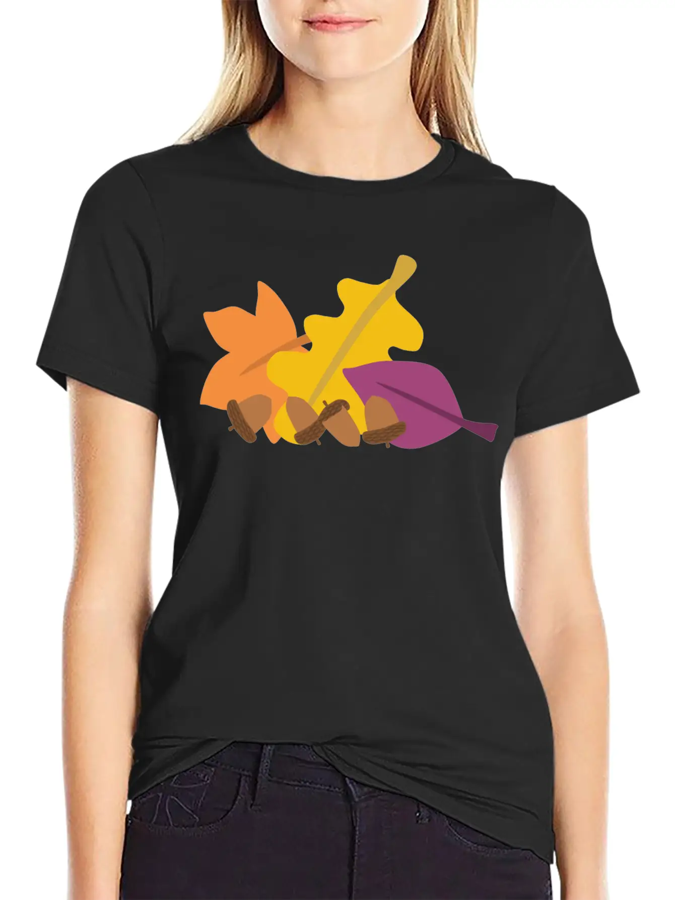 Autumn Leaves Relaxed Everyday Tee – Lightweight And Durable Cotton