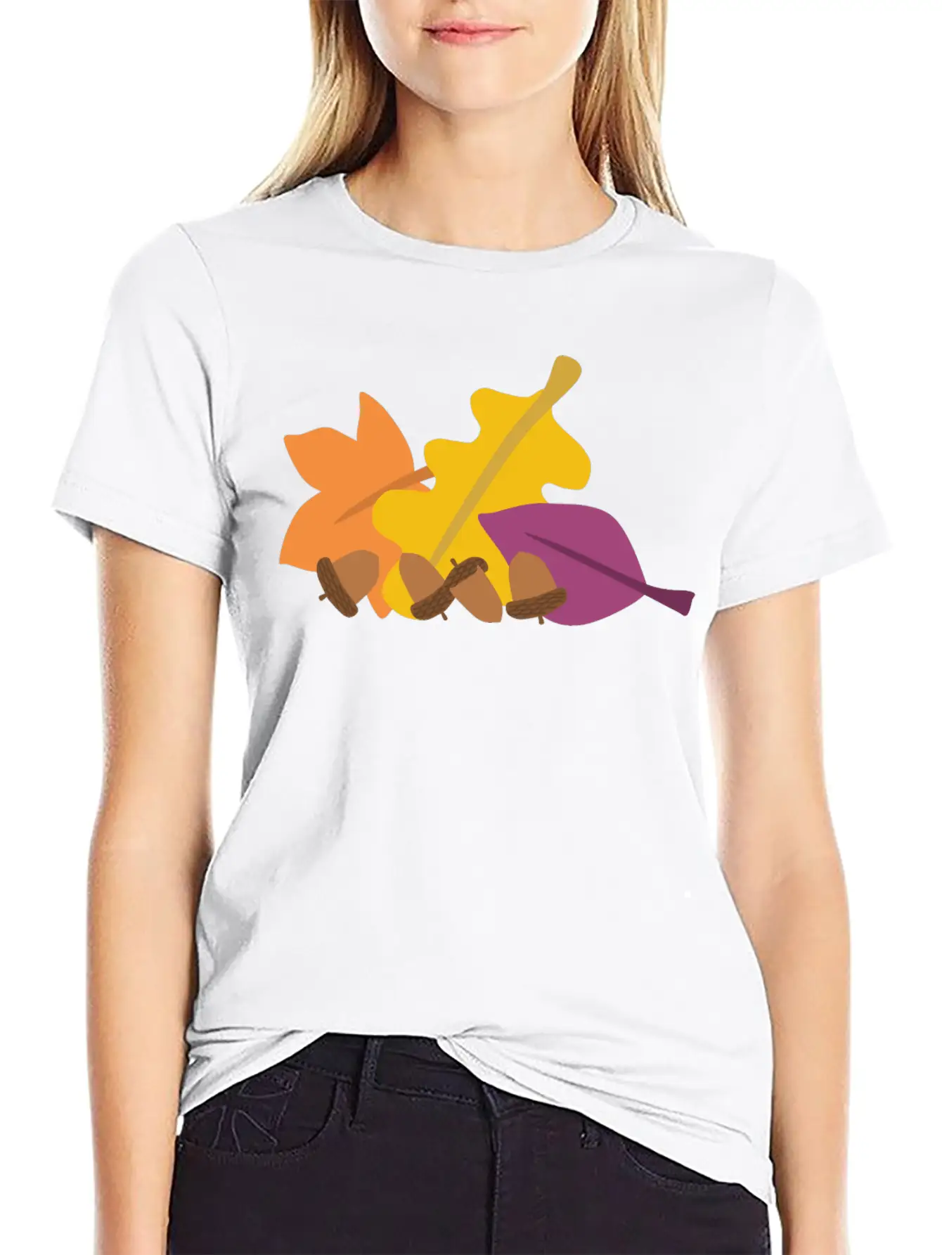 Autumn Leaves Relaxed Everyday Tee – Lightweight And Durable Cotton