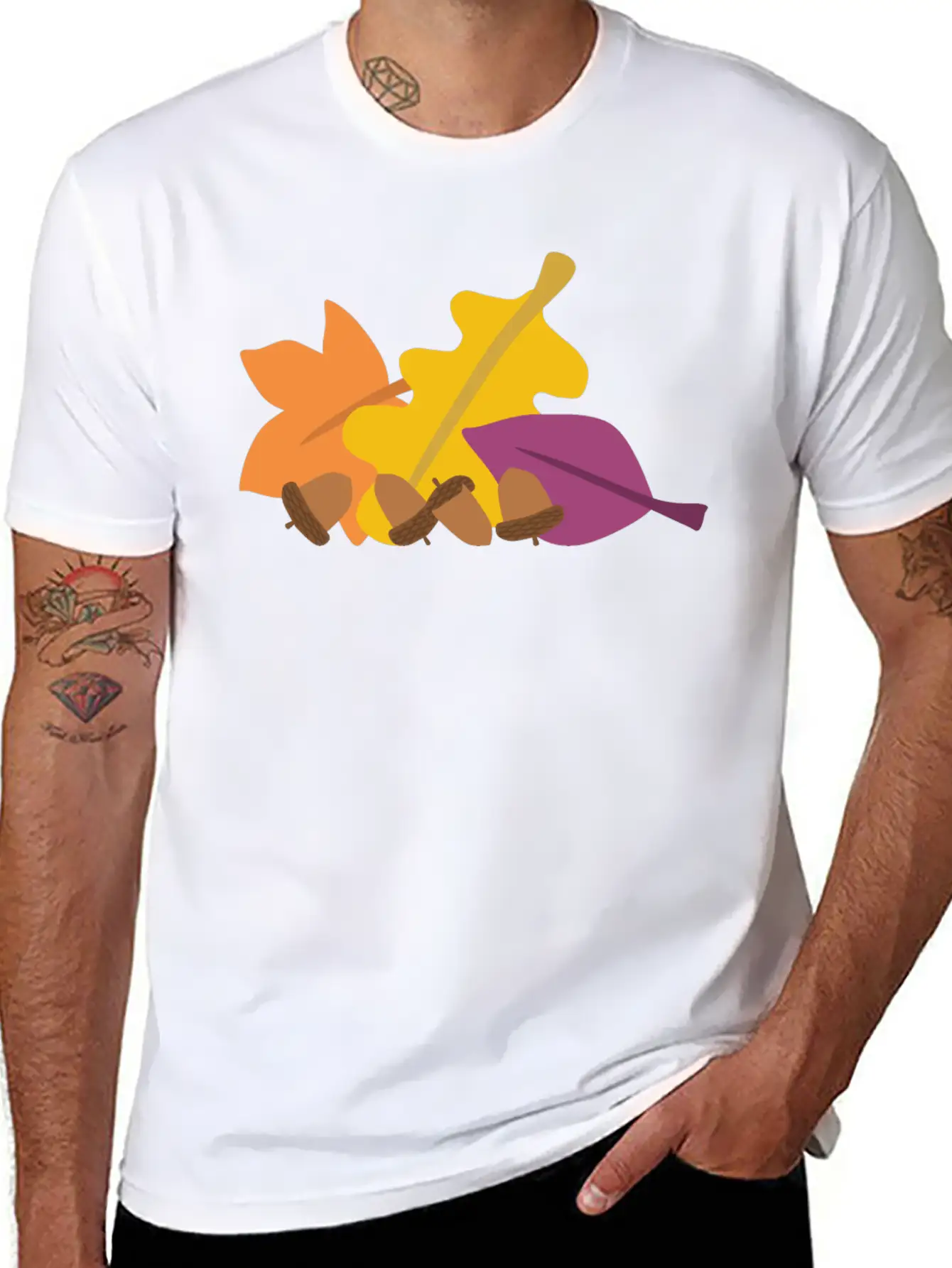 Autumn Leaves Relaxed Everyday Tee – Lightweight And Durable Cotton