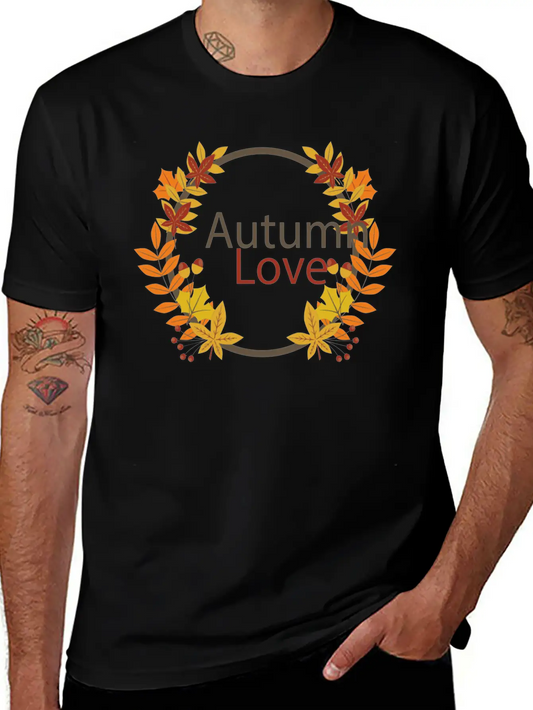 Autumn Love Lightweight Cotton T-Shirt – Daily Comfort Graphic Shirt