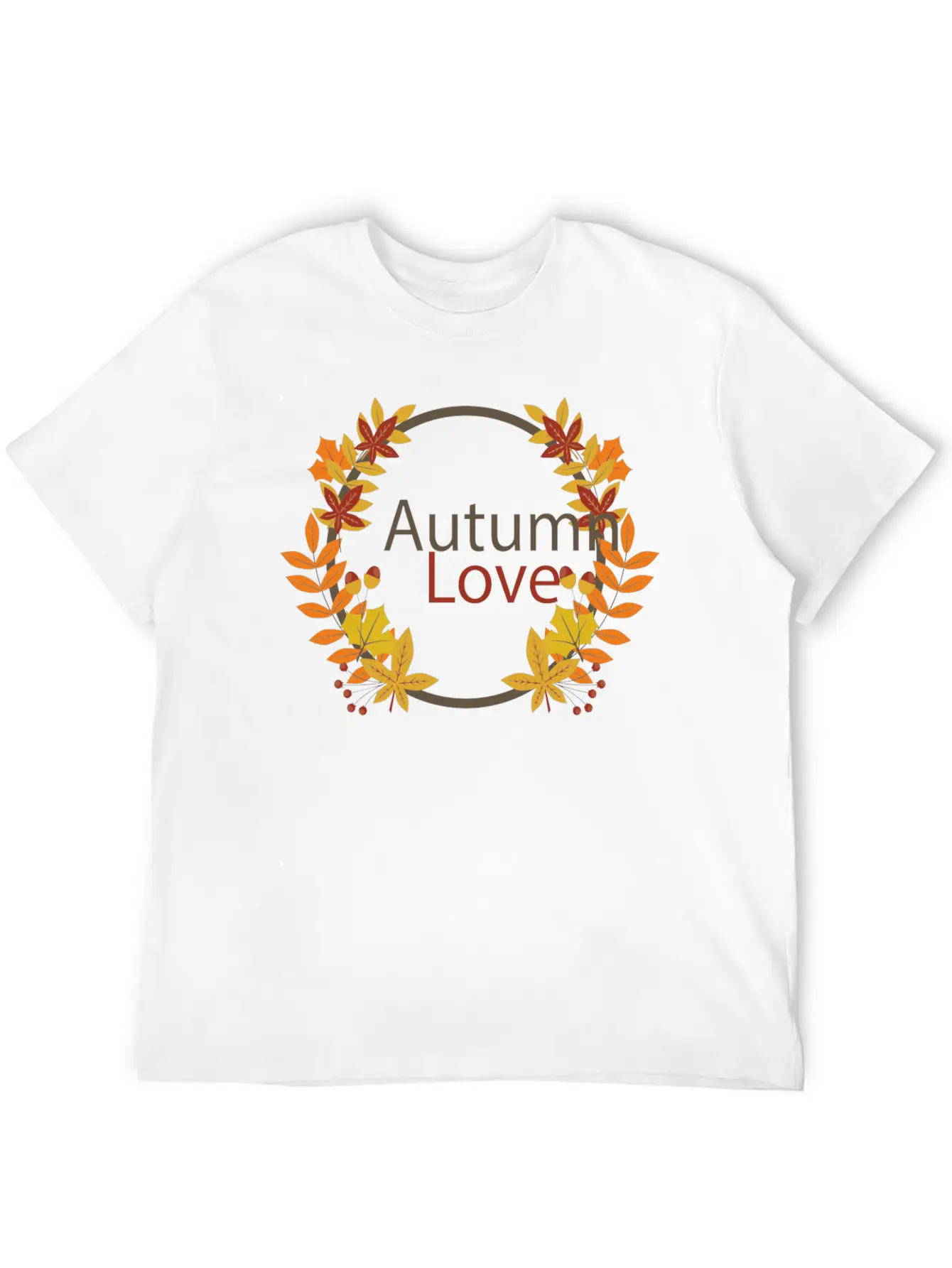 Autumn Love Lightweight Cotton T-Shirt – Daily Comfort Graphic Shirt