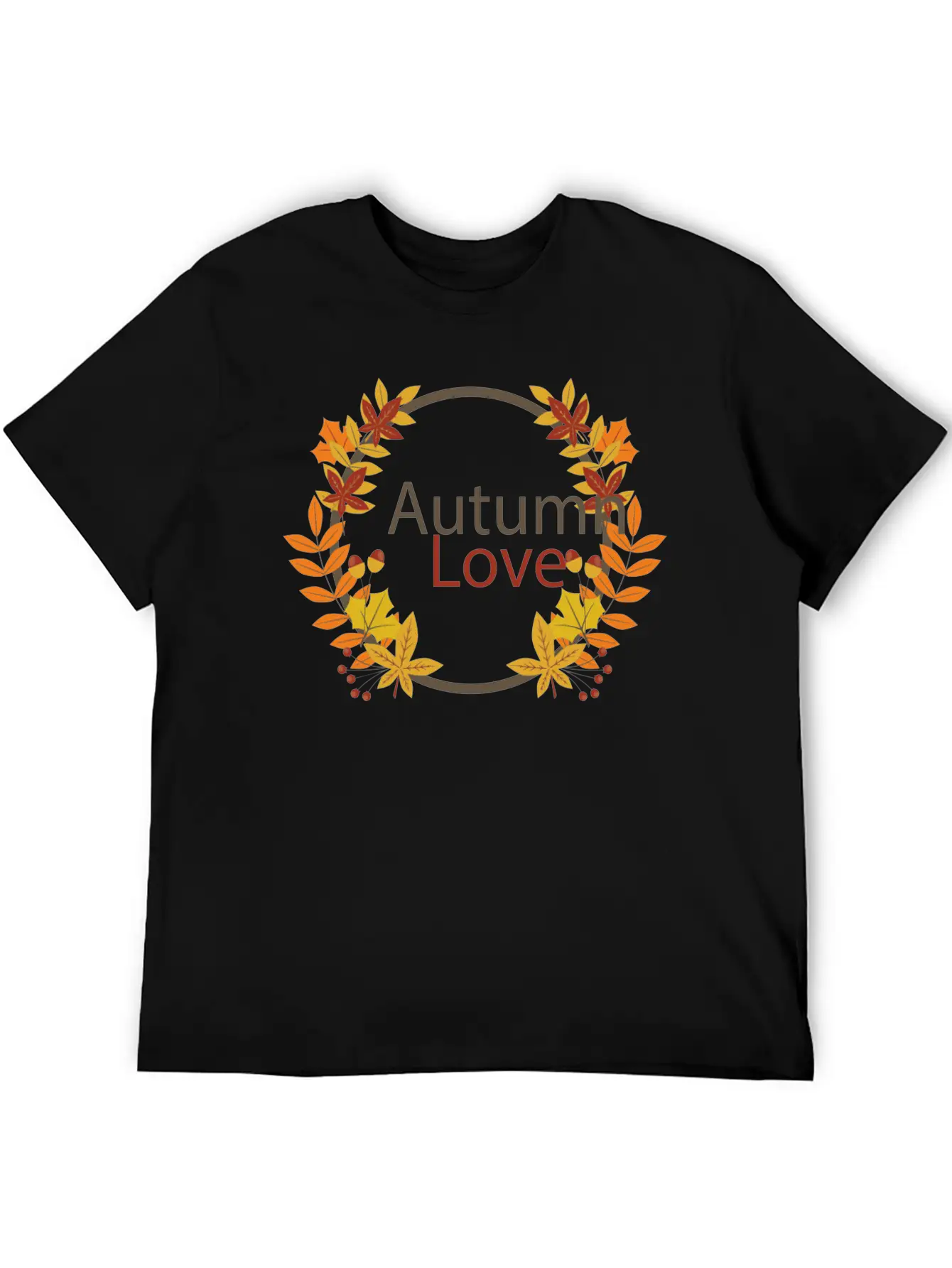 Autumn Love Lightweight Cotton T-Shirt – Daily Comfort Graphic Shirt