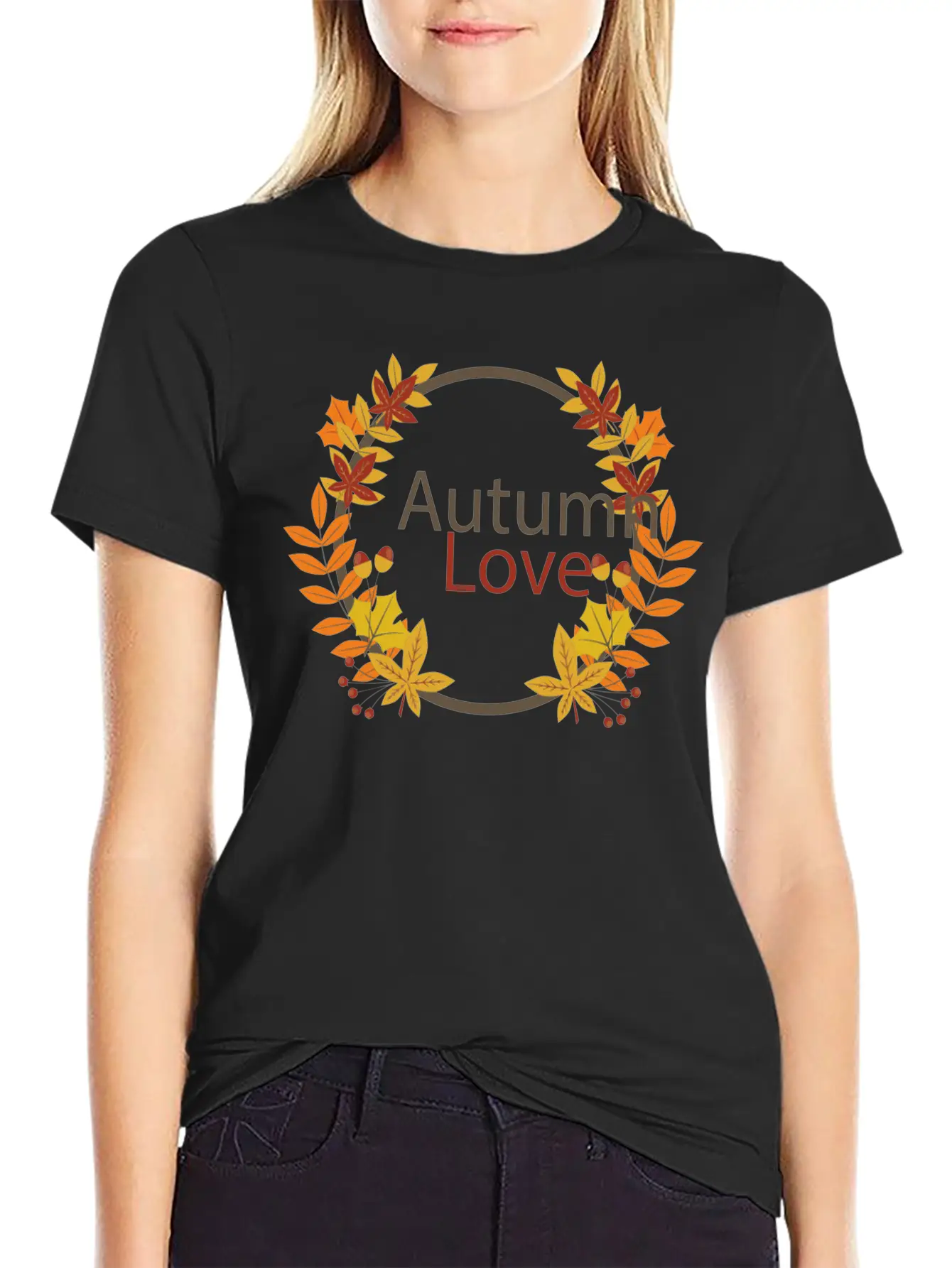 Autumn Love Lightweight Cotton T-Shirt – Daily Comfort Graphic Shirt