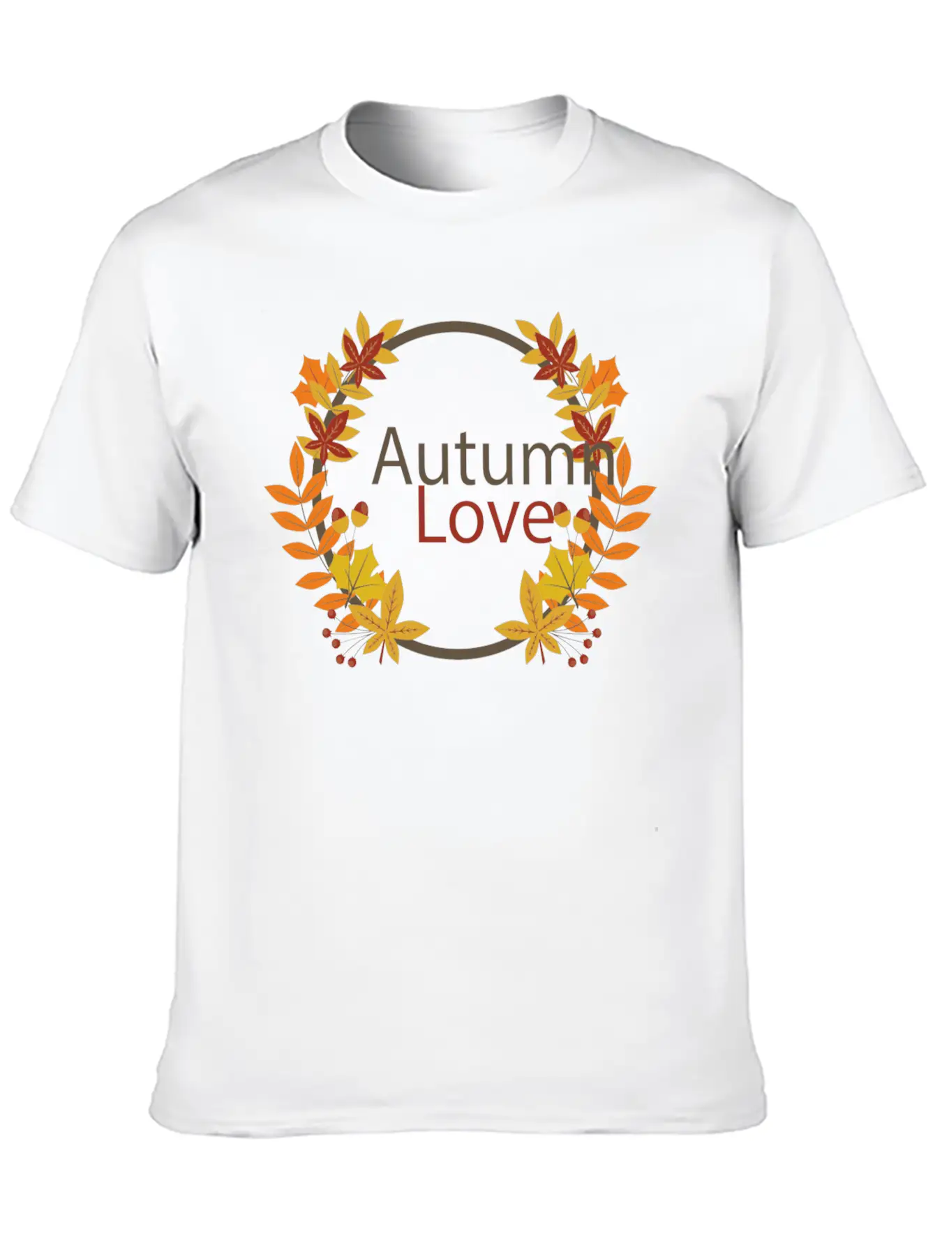 Autumn Love Lightweight Cotton T-Shirt – Daily Comfort Graphic Shirt