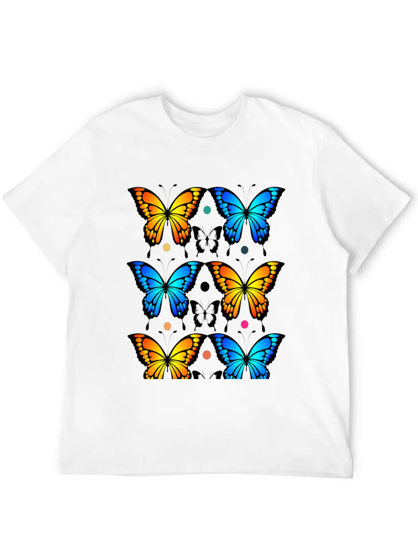 Autumn Papillons Butterfly, Pattern Basic Graphic T-Shirt – Daily Comfort In Soft Cotton