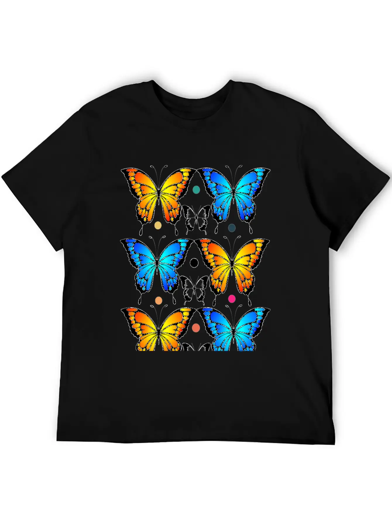 Autumn Papillons Butterfly, Pattern Basic Graphic T-Shirt – Daily Comfort In Soft Cotton