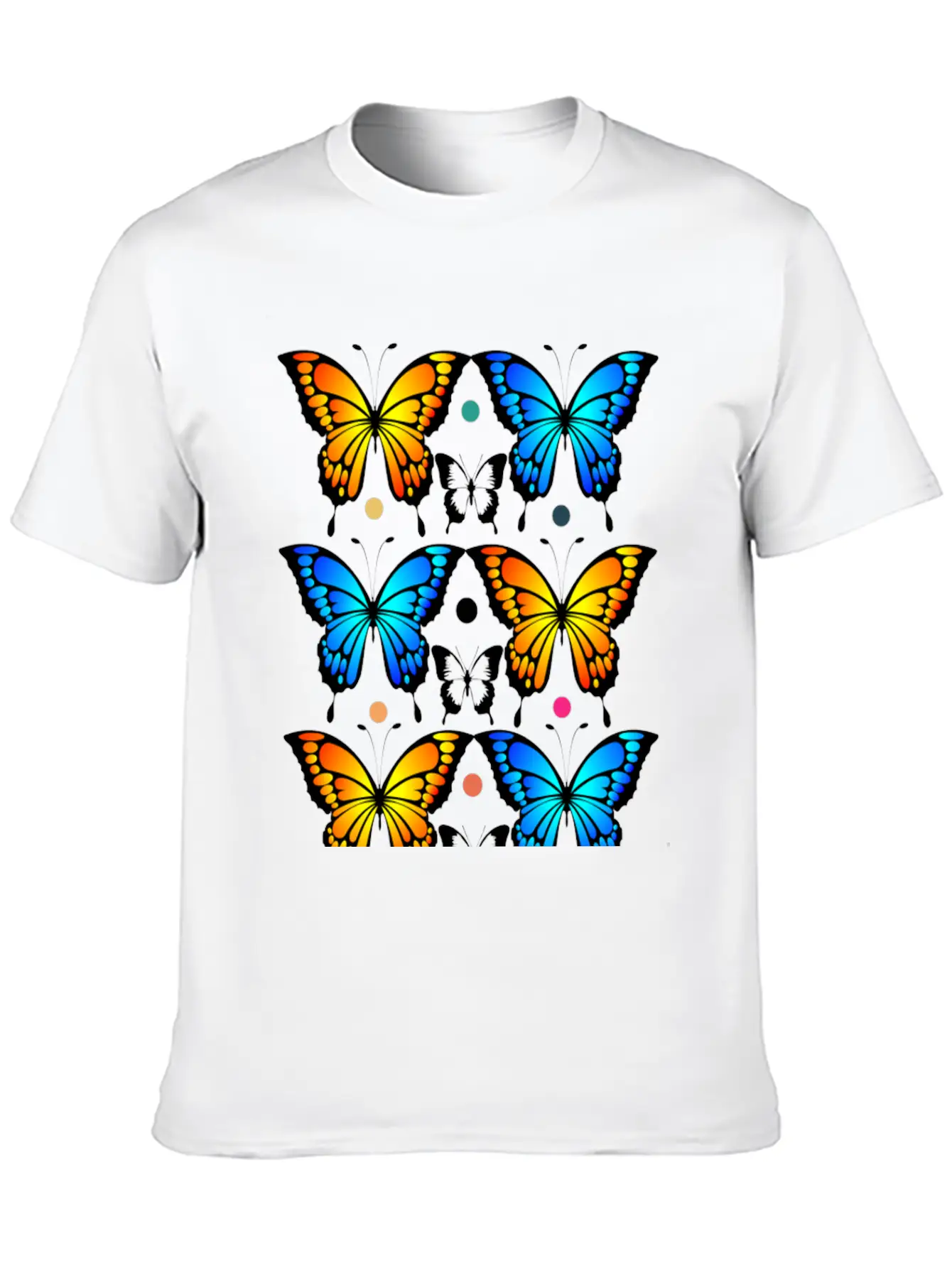 Autumn Papillons Butterfly, Pattern Basic Graphic T-Shirt – Daily Comfort In Soft Cotton