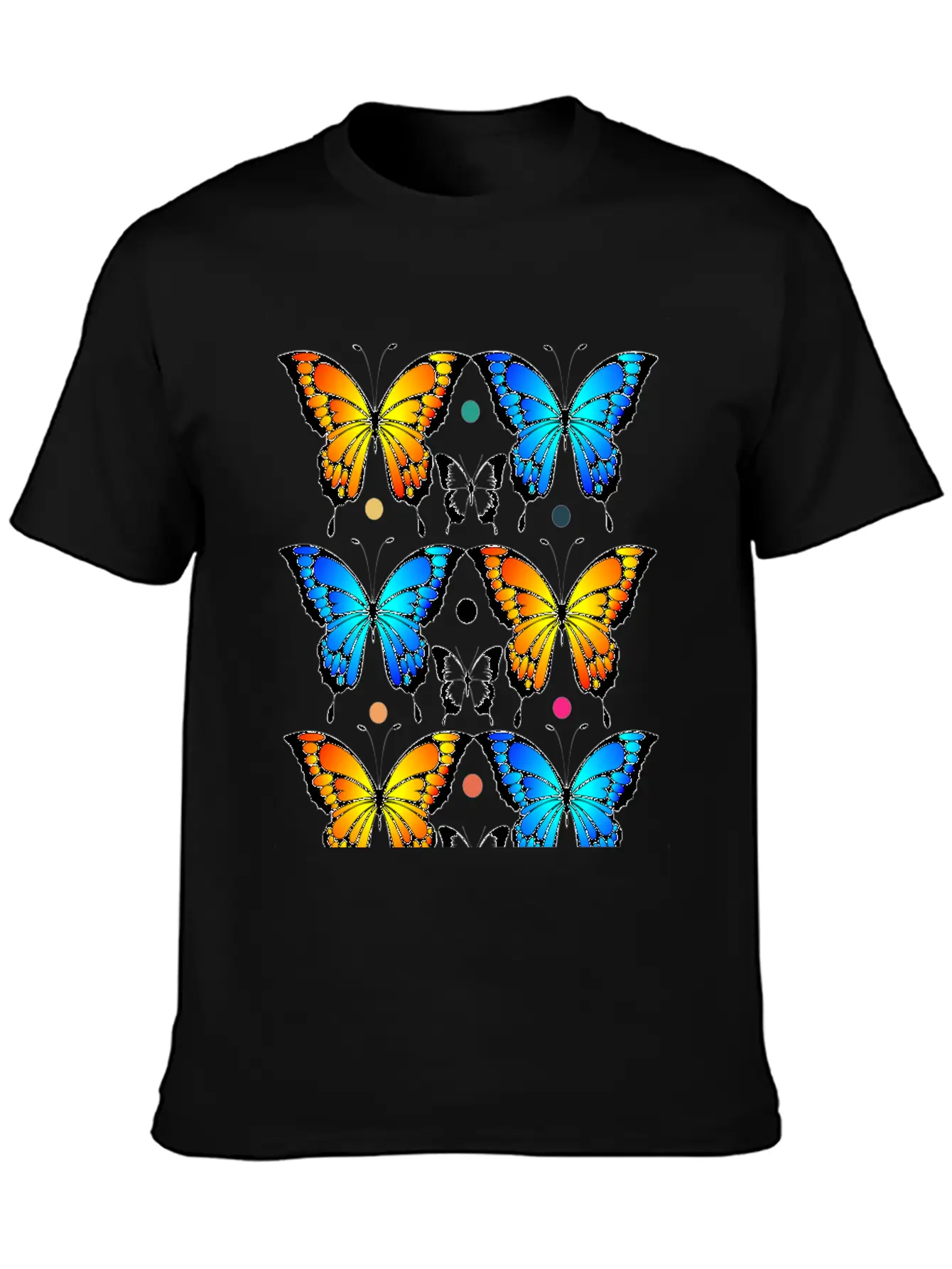 Autumn Papillons Butterfly, Pattern Basic Graphic T-Shirt – Daily Comfort In Soft Cotton