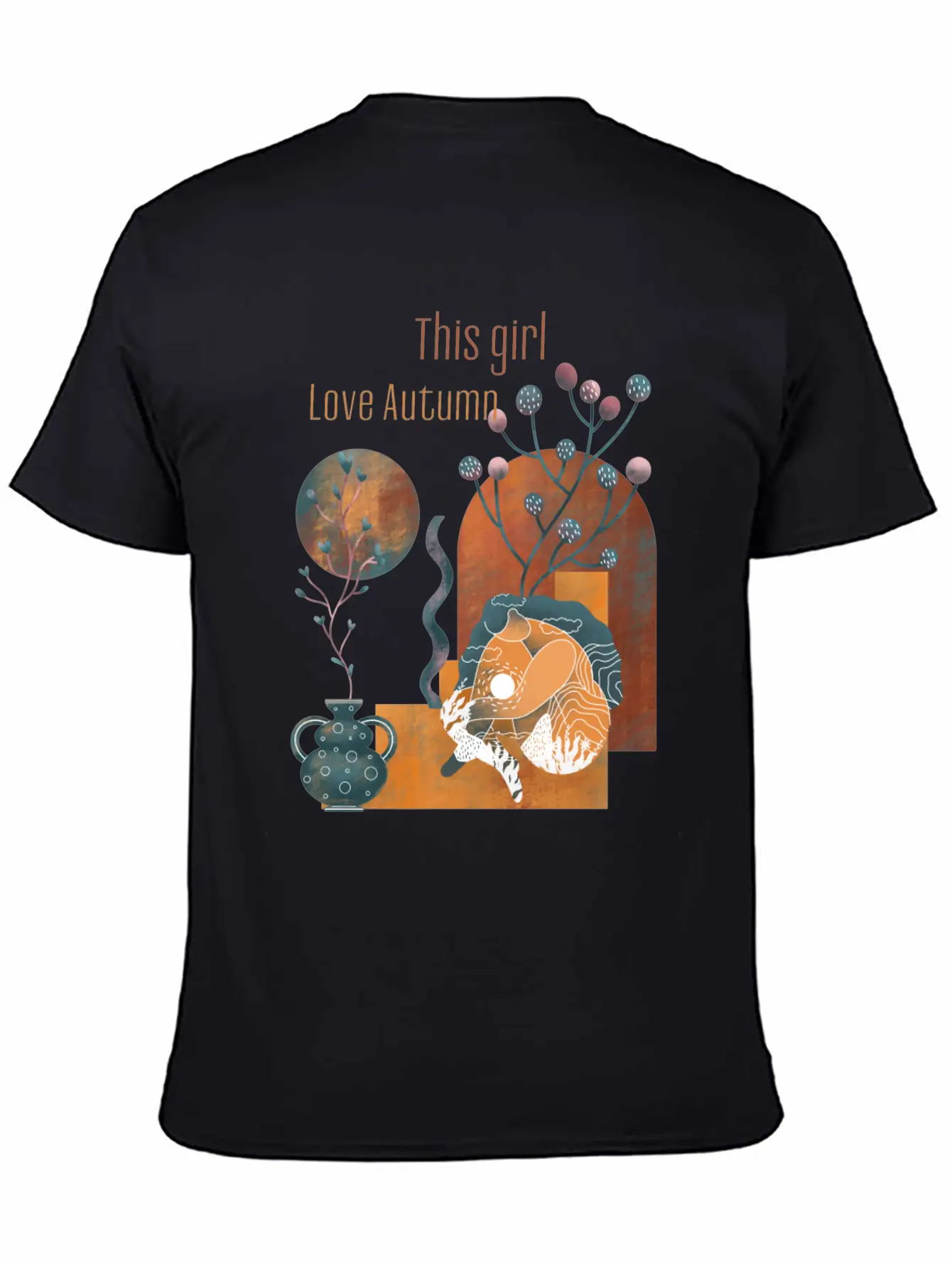 Autumn This Girl Love Autumn Vintage Classic Fit Graphic Tee For Daily Comfort – Unisex Cotton Shirt