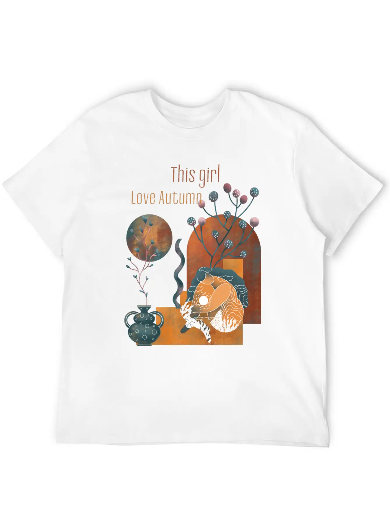 Autumn This Girl Love Autumn Vintage Classic Fit Graphic Tee For Daily Comfort – Unisex Cotton Shirt