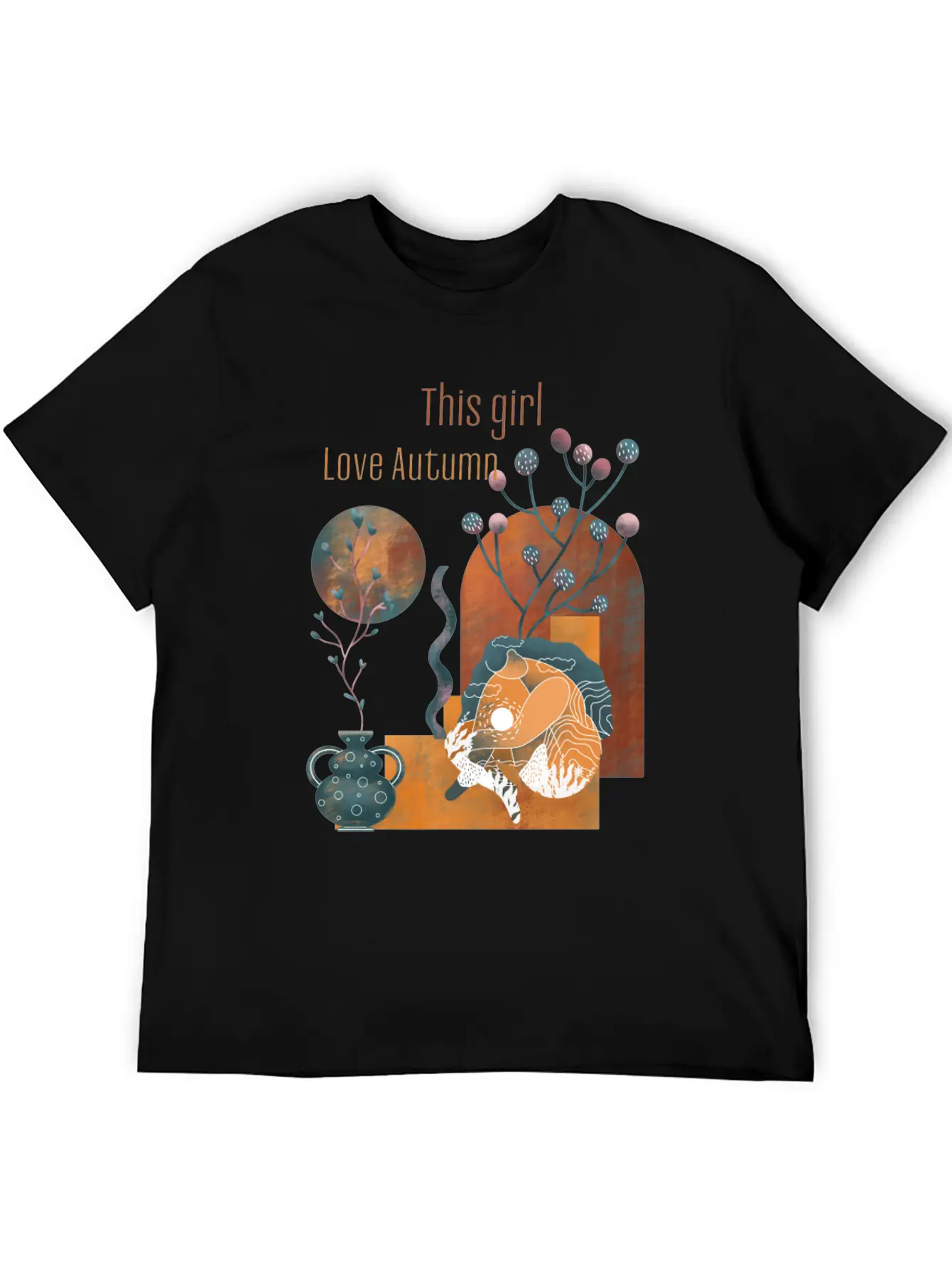 Autumn This Girl Love Autumn Vintage Classic Fit Graphic Tee For Daily Comfort – Unisex Cotton Shirt