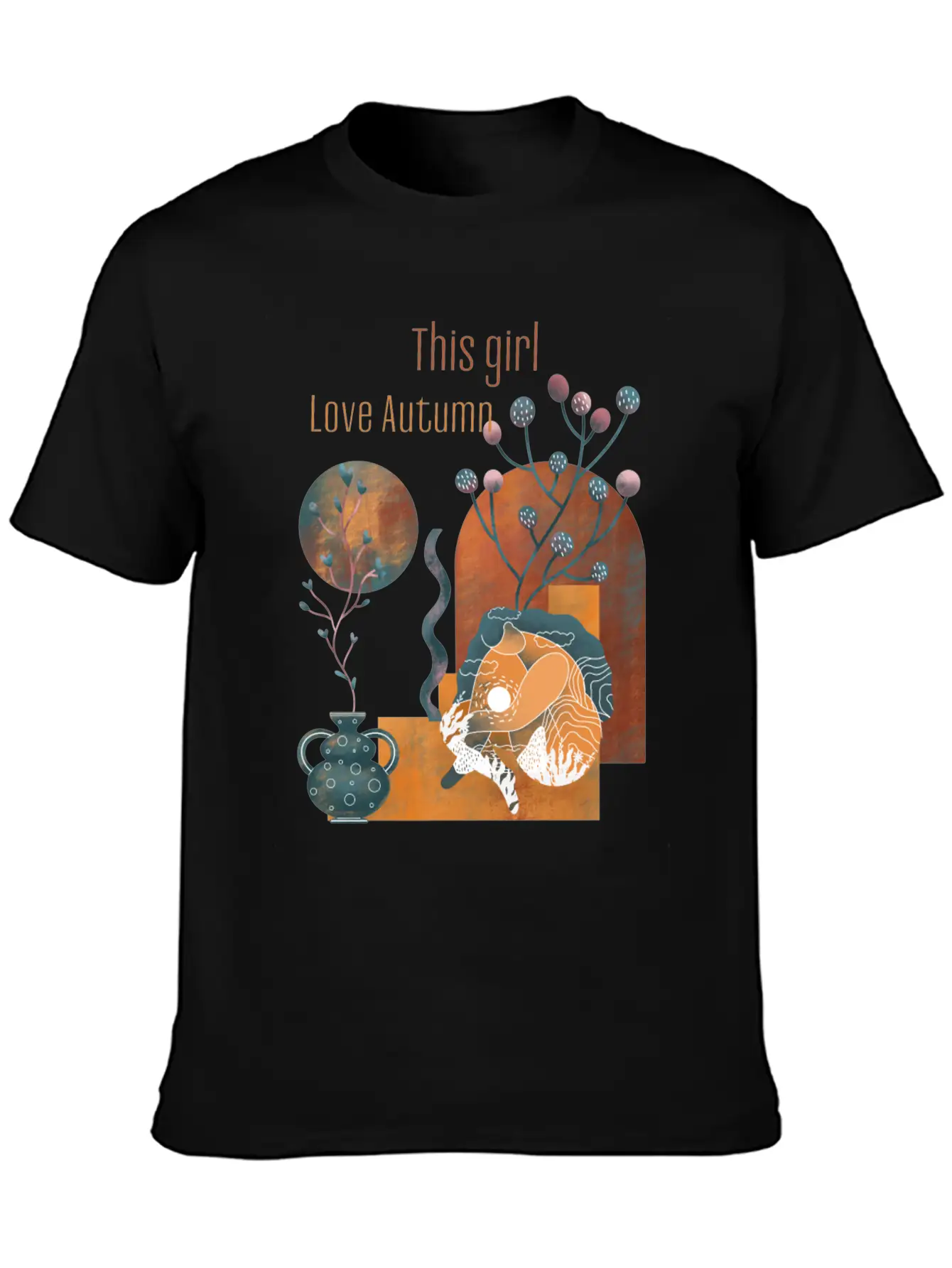 Autumn This Girl Love Autumn Vintage Classic Fit Graphic Tee For Daily Comfort – Unisex Cotton Shirt