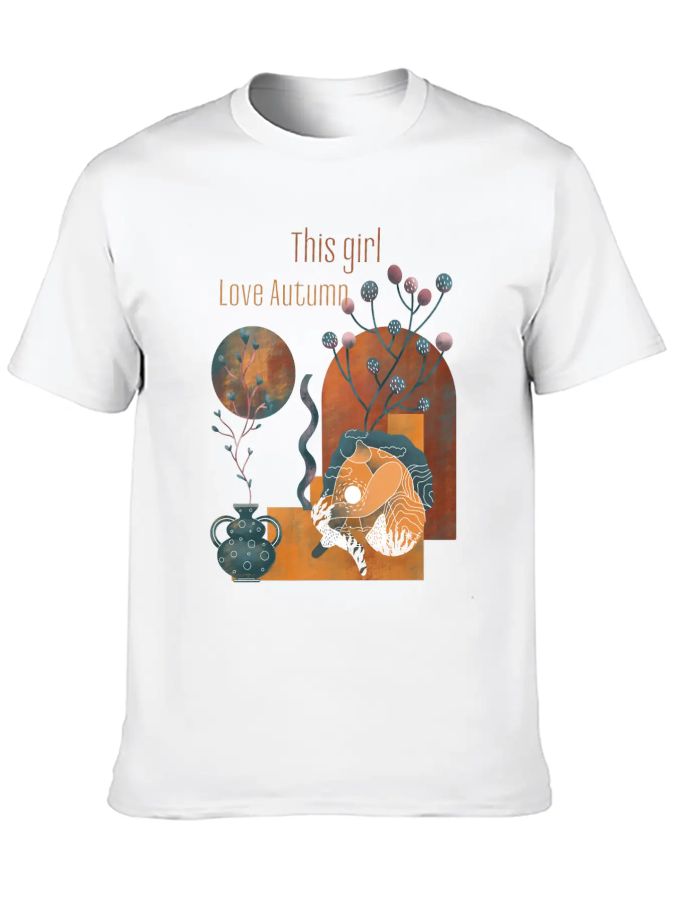 Autumn This Girl Love Autumn Vintage Classic Fit Graphic Tee For Daily Comfort – Unisex Cotton Shirt