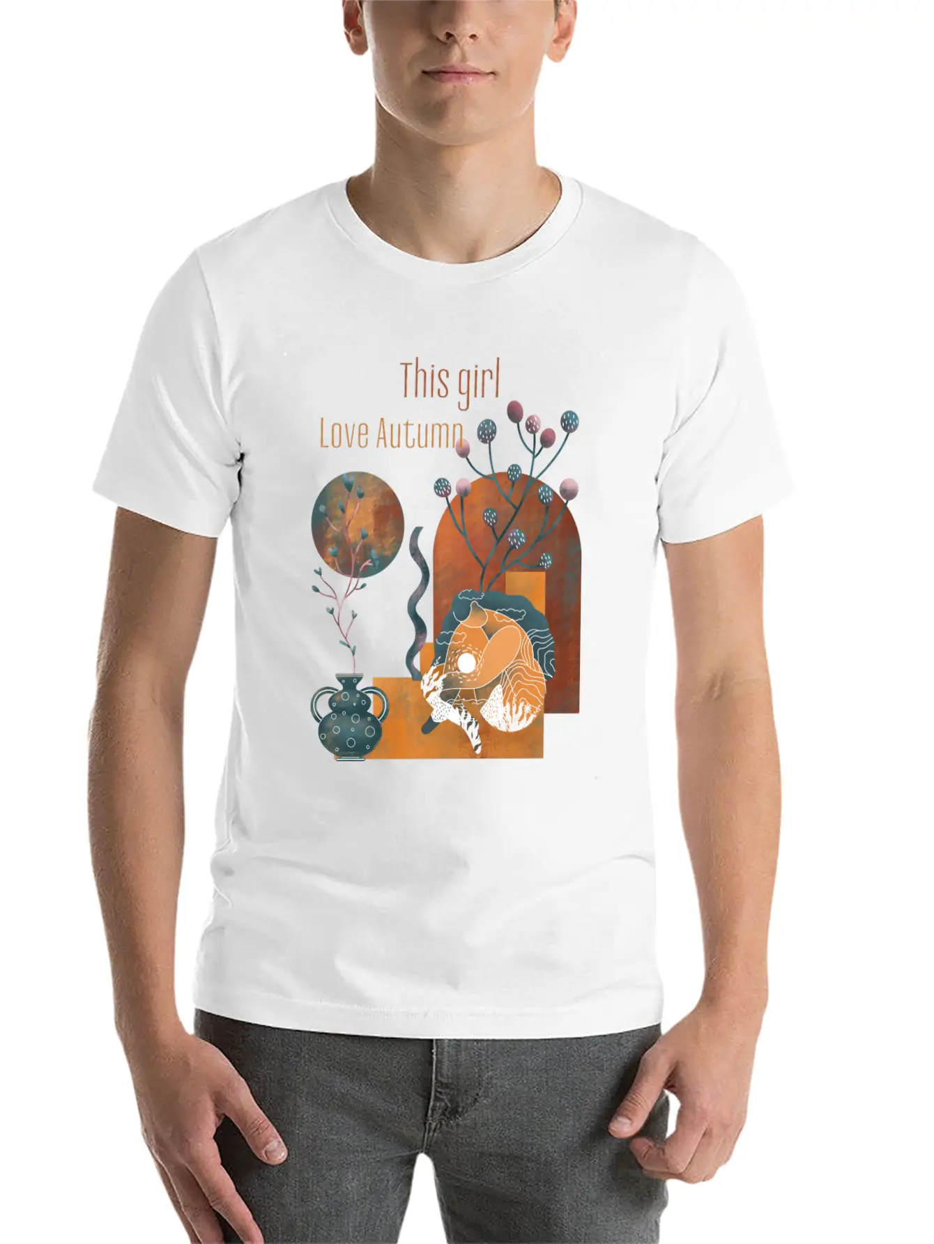 Autumn This Girl Love Autumn Vintage Classic Fit Graphic Tee For Daily Comfort – Unisex Cotton Shirt