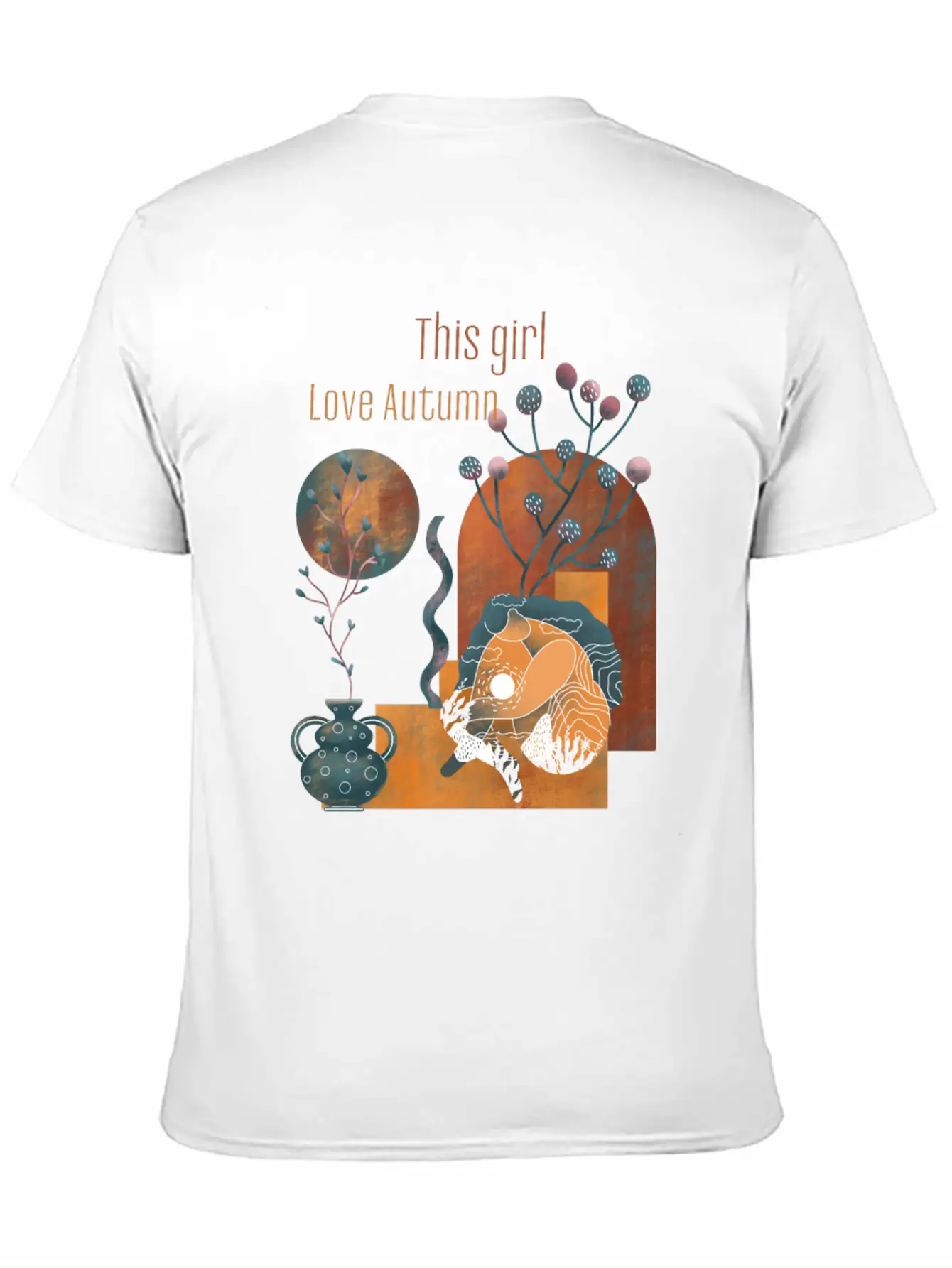 Autumn This Girl Love Autumn Vintage Classic Fit Graphic Tee For Daily Comfort – Unisex Cotton Shirt