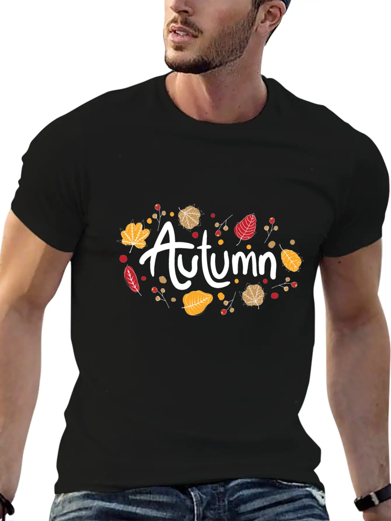Autumn (white) Relaxed Everyday Tee – Lightweight And Durable Cotton