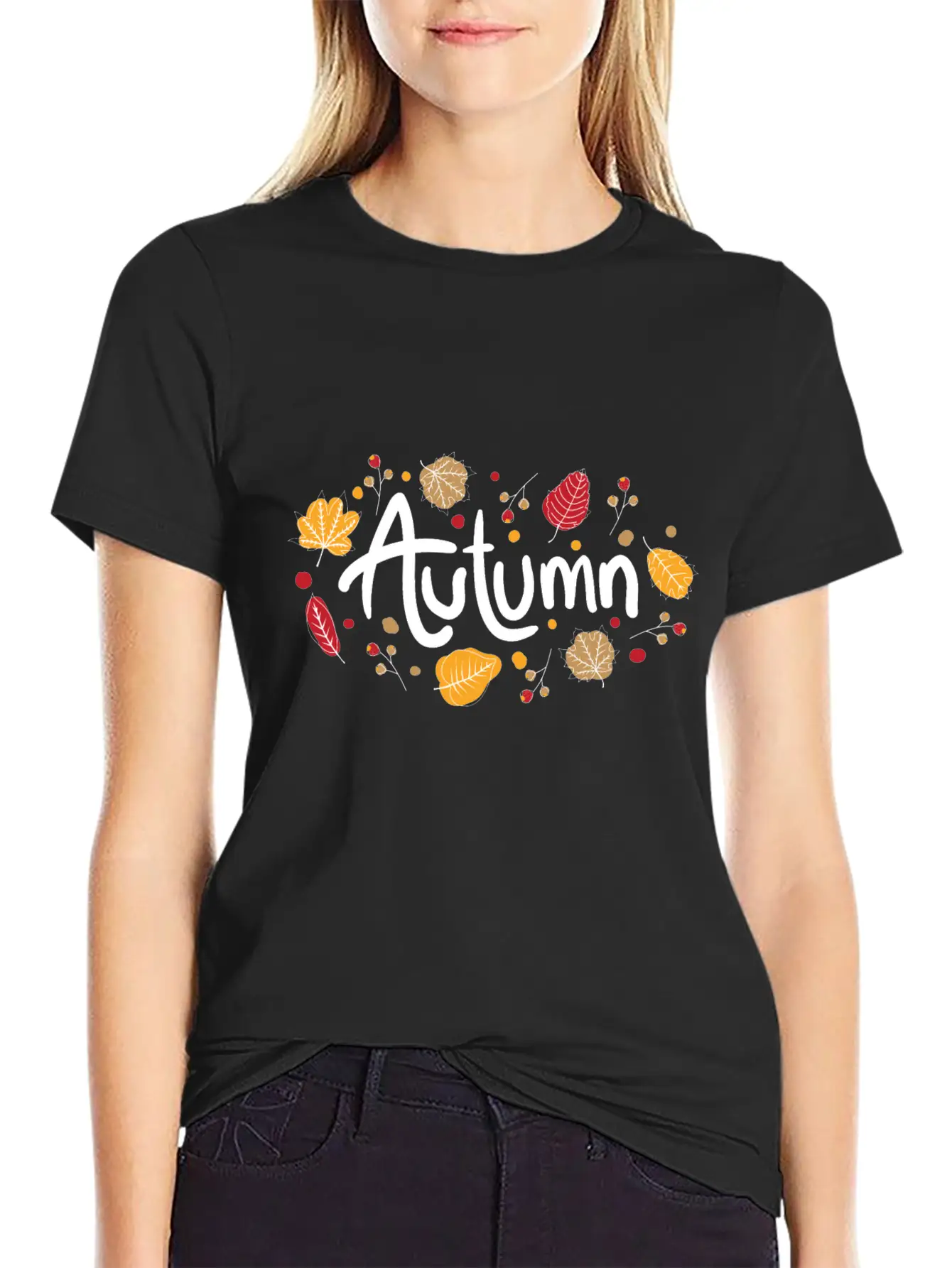 Autumn (white) Relaxed Everyday Tee – Lightweight And Durable Cotton