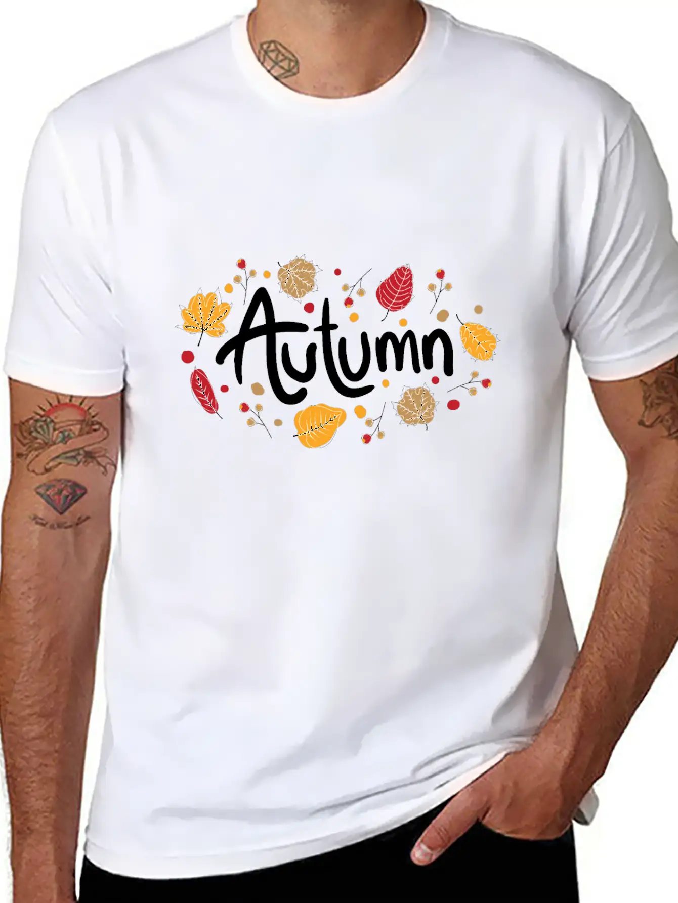 Autumn (white) Relaxed Everyday Tee – Lightweight And Durable Cotton