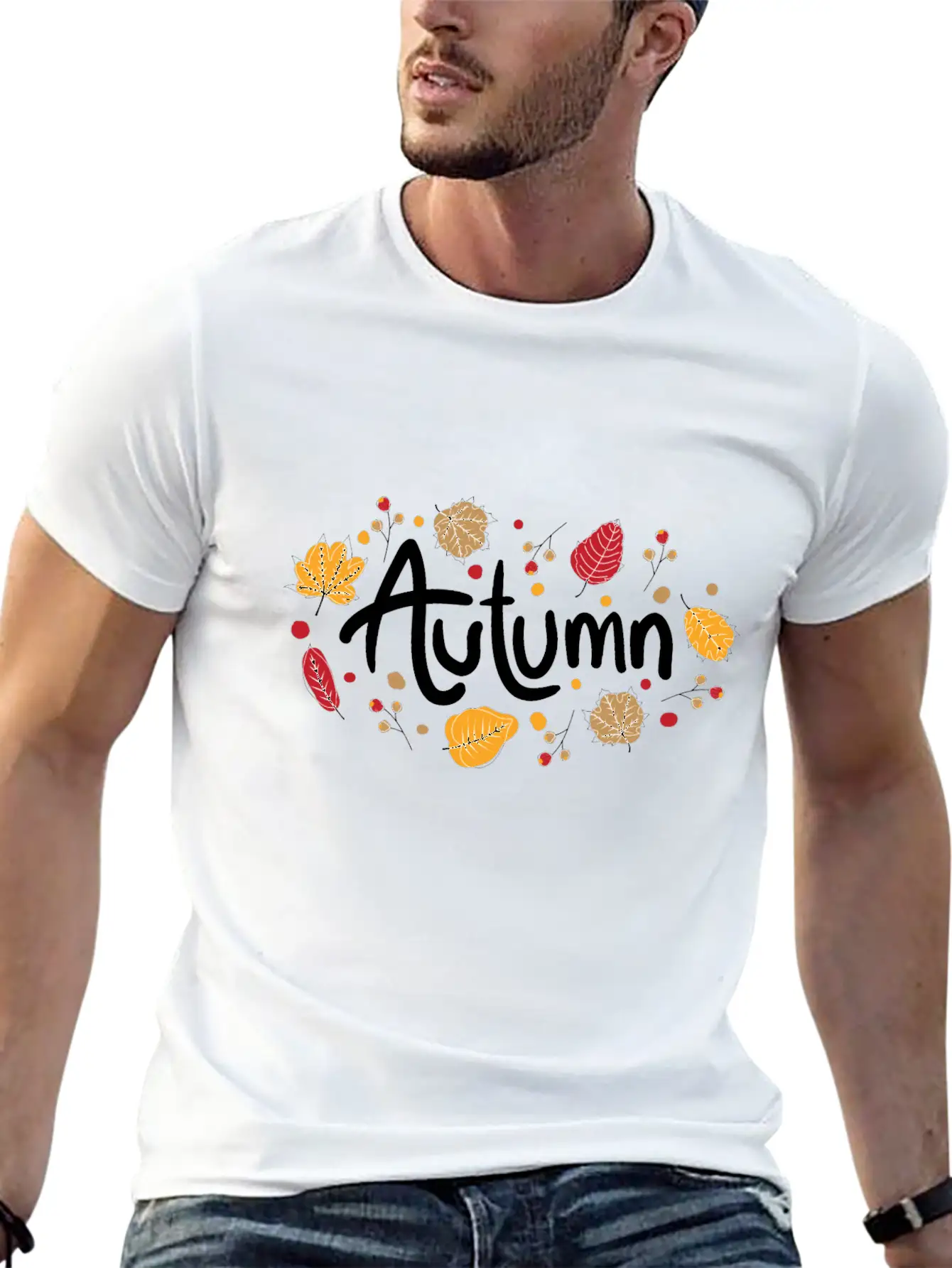 Autumn (white) Relaxed Everyday Tee – Lightweight And Durable Cotton