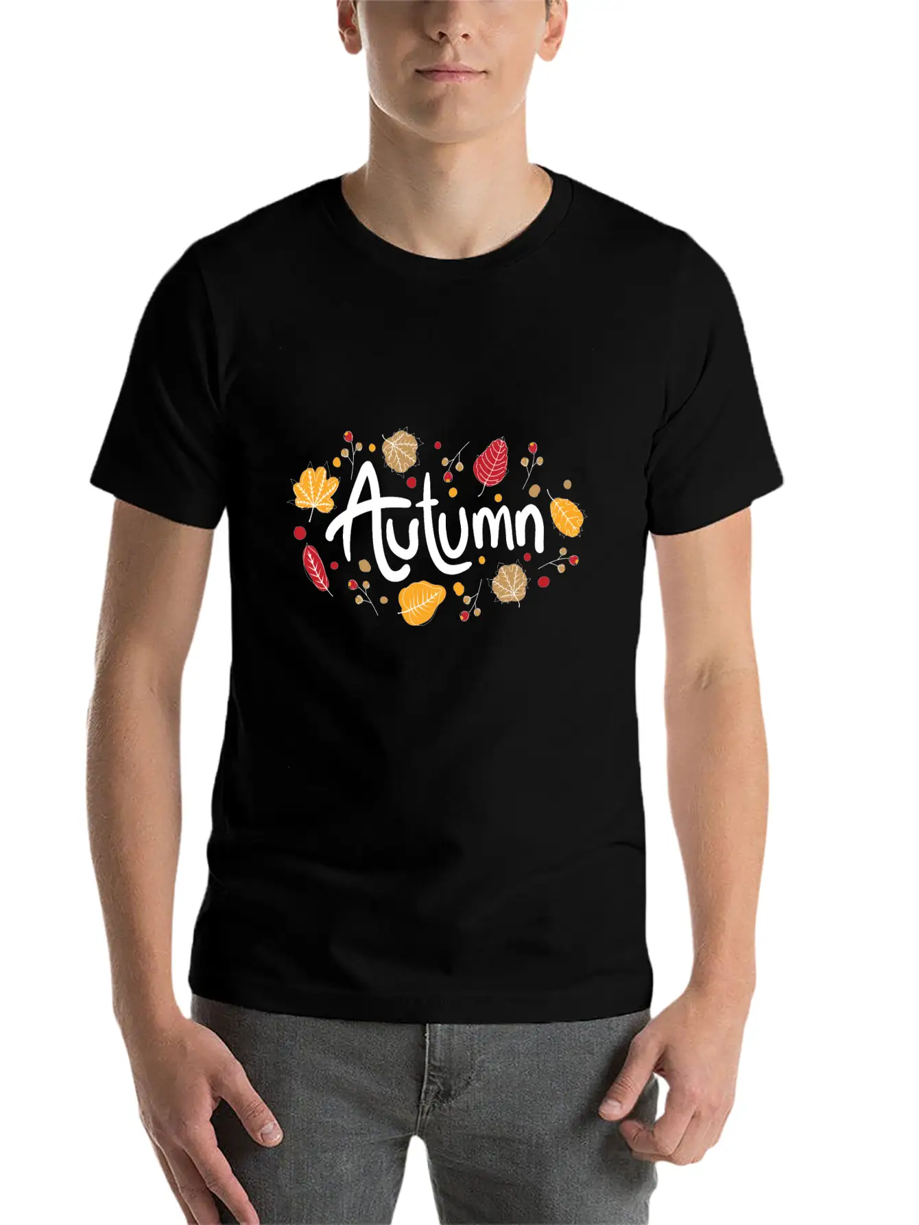 Autumn (white) Relaxed Everyday Tee – Lightweight And Durable Cotton