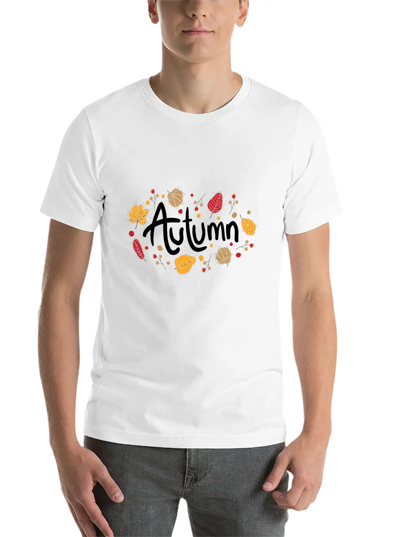 Autumn (white) Relaxed Everyday Tee – Lightweight And Durable Cotton