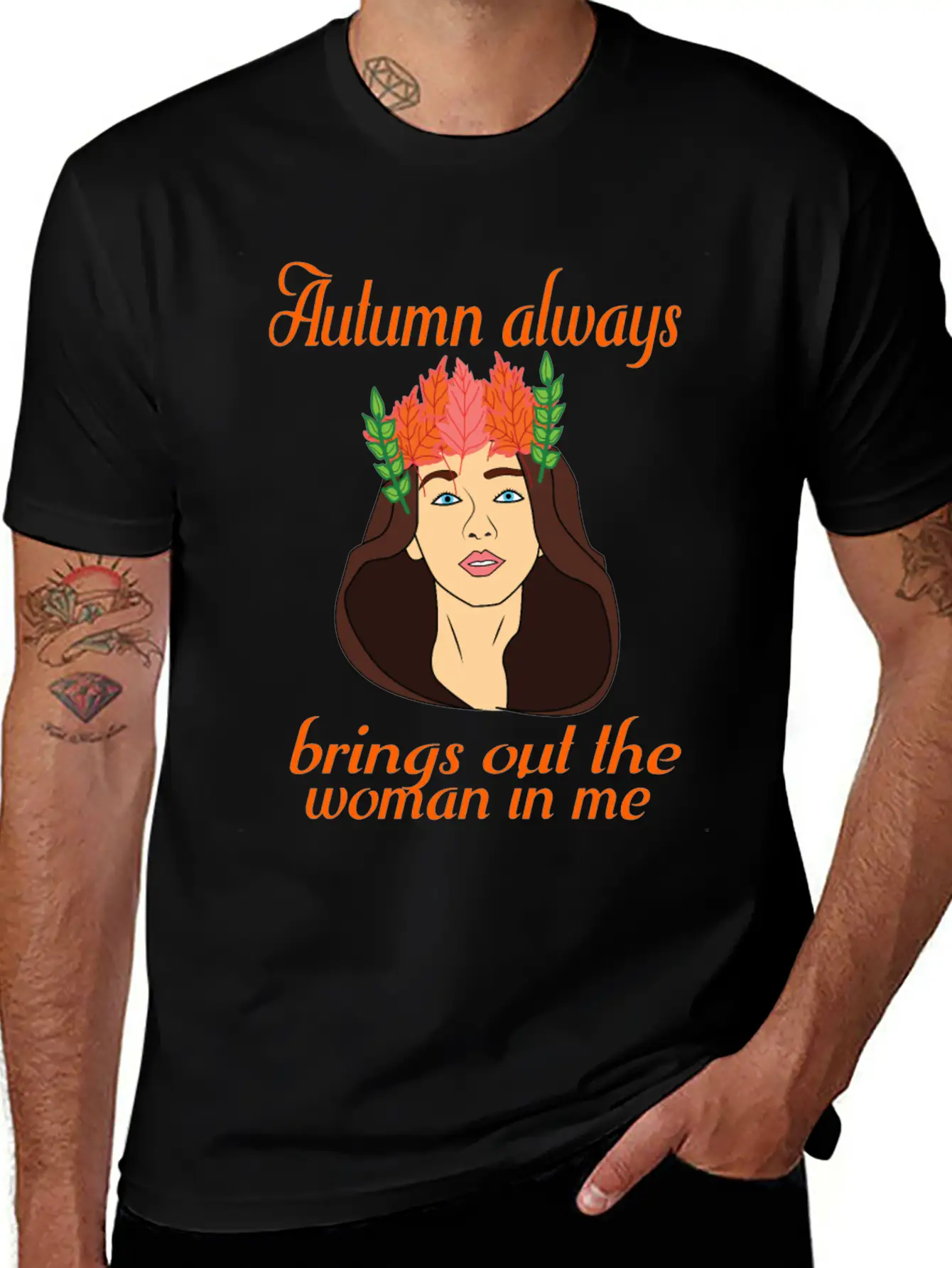 Autumn Woman Unisex Casual T-Shirt ��� Clean Design For Daily Comfort