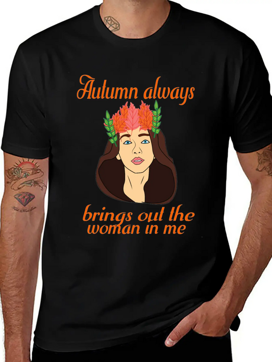 Autumn Woman Unisex Casual T-Shirt ��� Clean Design For Daily Comfort