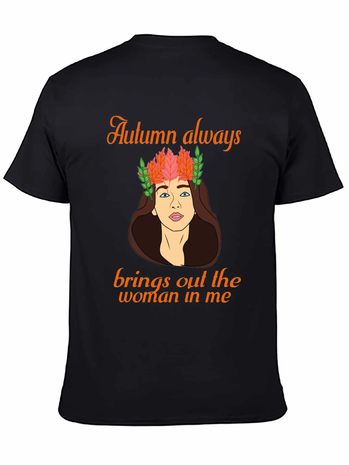 Autumn Woman Unisex Casual T-Shirt ��� Clean Design For Daily Comfort