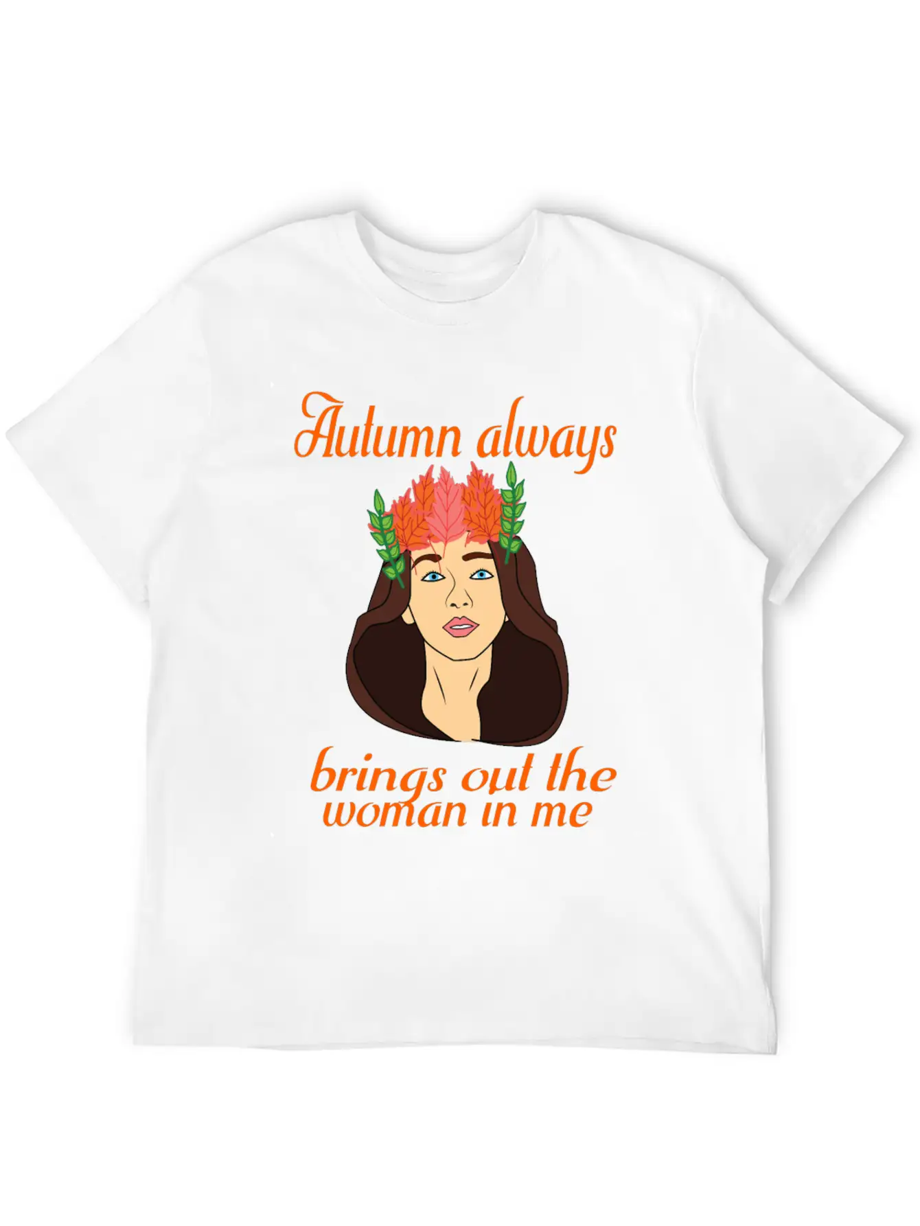 Autumn Woman Unisex Casual T-Shirt ��� Clean Design For Daily Comfort