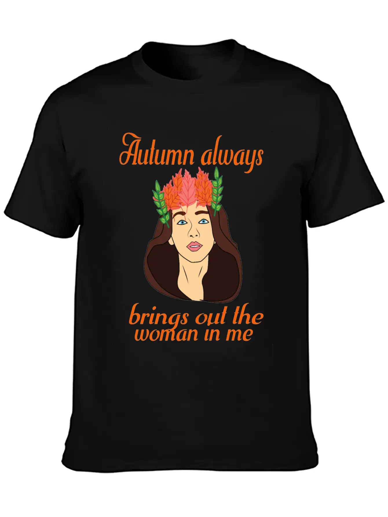 Autumn Woman Unisex Casual T-Shirt ��� Clean Design For Daily Comfort
