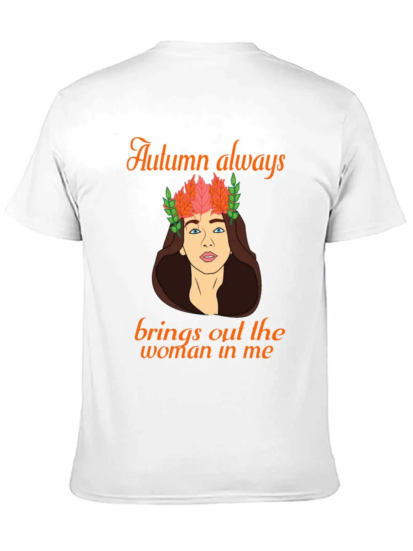 Autumn Woman Unisex Casual T-Shirt ��� Clean Design For Daily Comfort