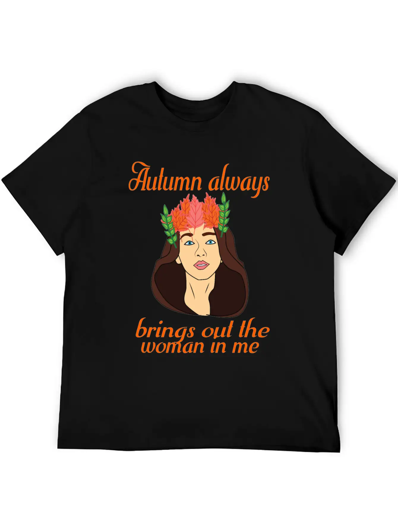 Autumn Woman Unisex Casual T-Shirt ��� Clean Design For Daily Comfort