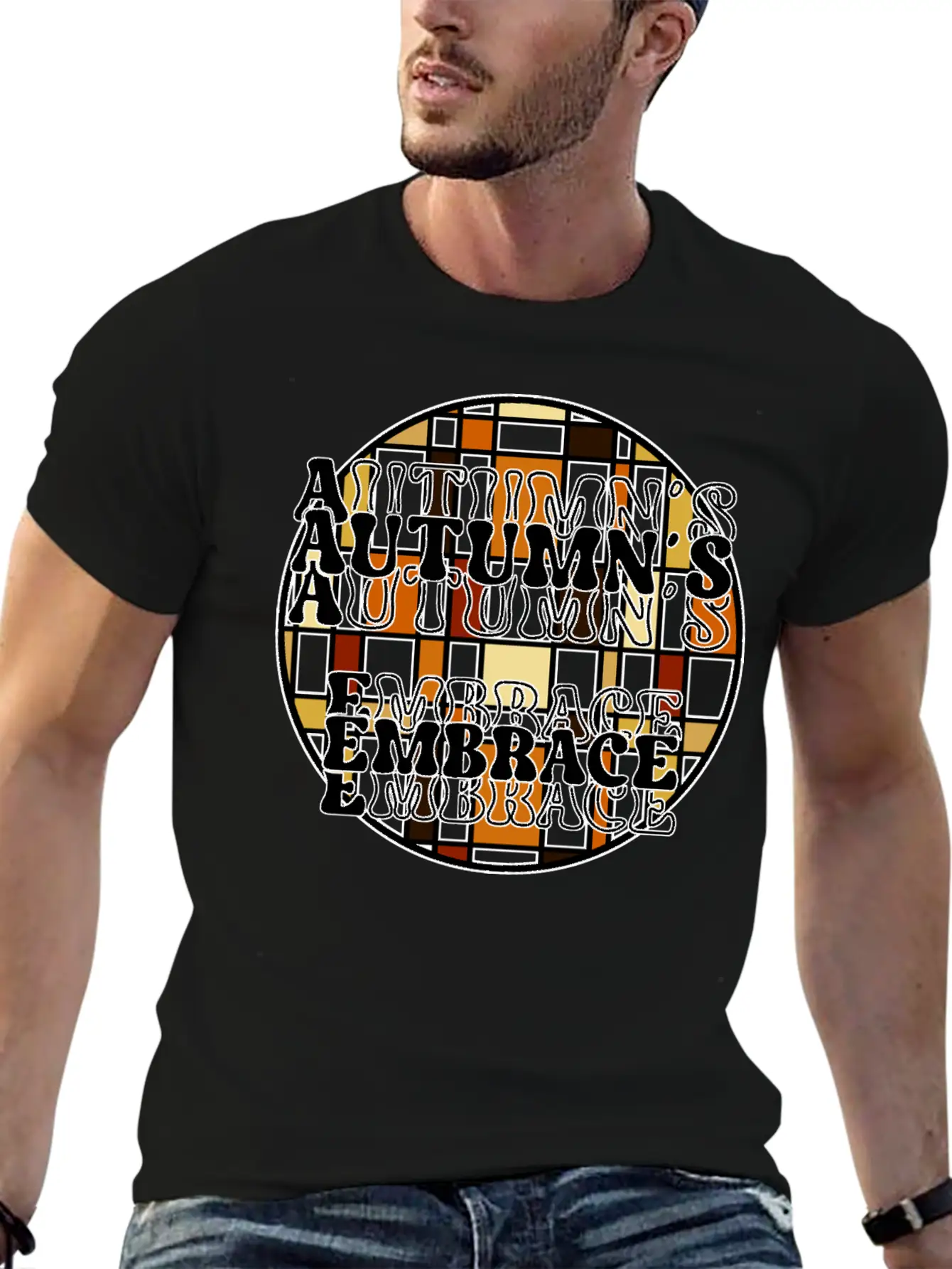 Autumn's Embrace Basic Graphic T-Shirt – Daily Comfort In Soft Cotton
