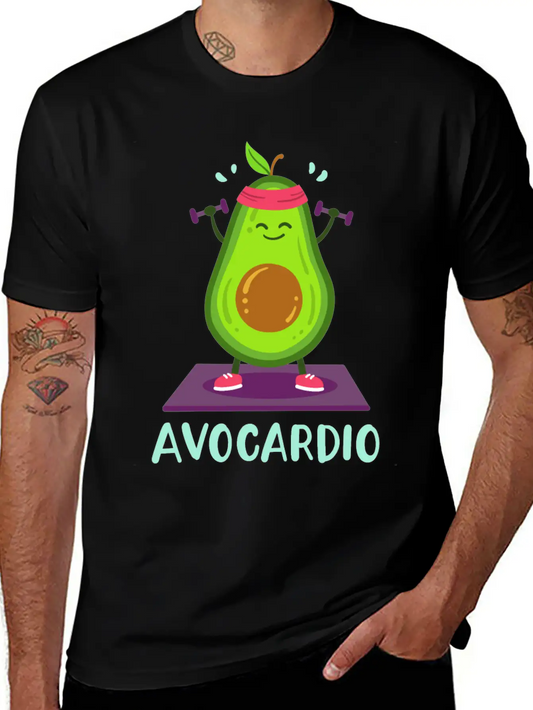 Avocado Cardio Workout Kawaii Modern Fit Casual T-Shirt – Clean And Versatile Design