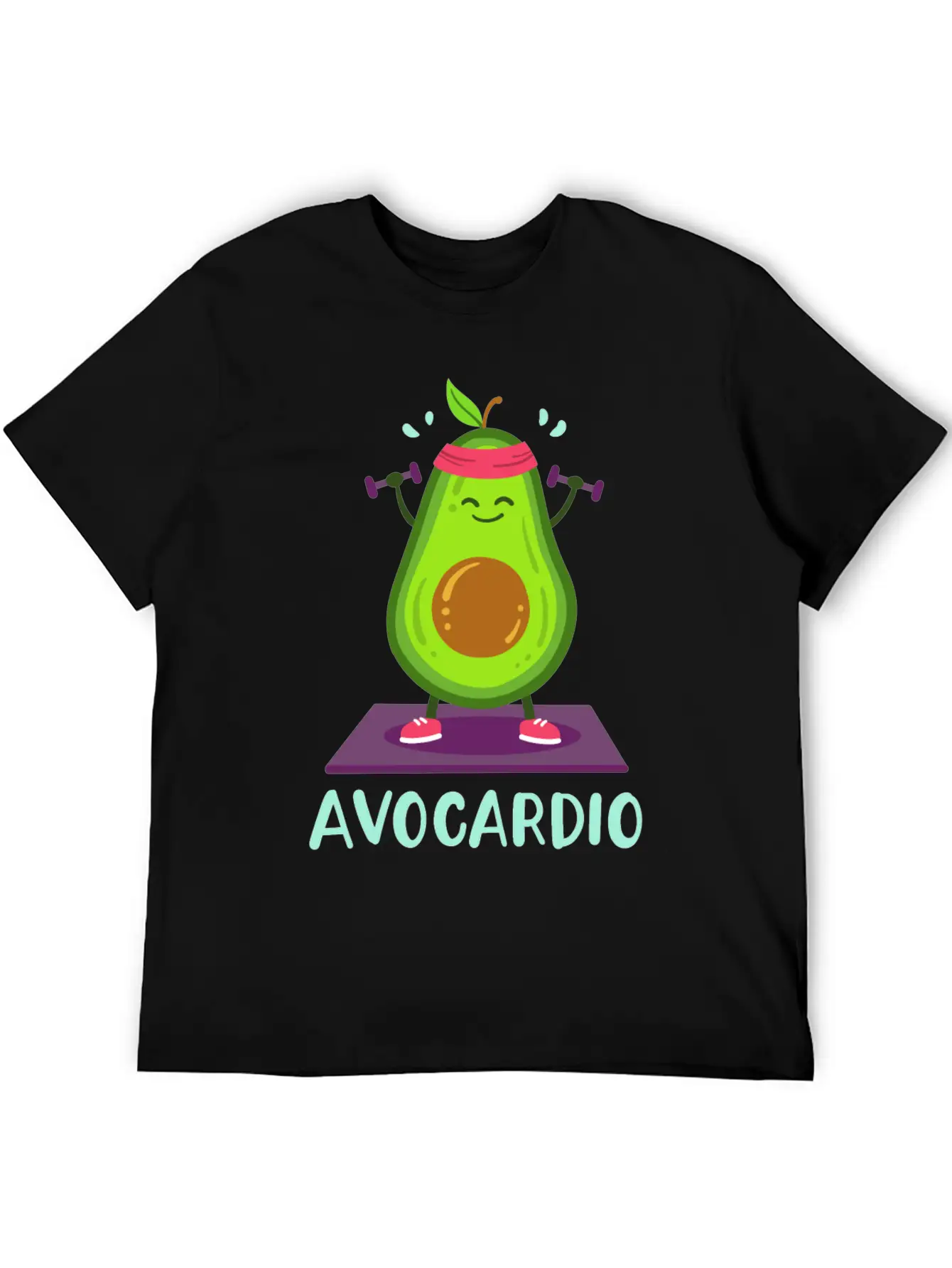 Avocado Cardio Workout Kawaii Modern Fit Casual T-Shirt – Clean And Versatile Design