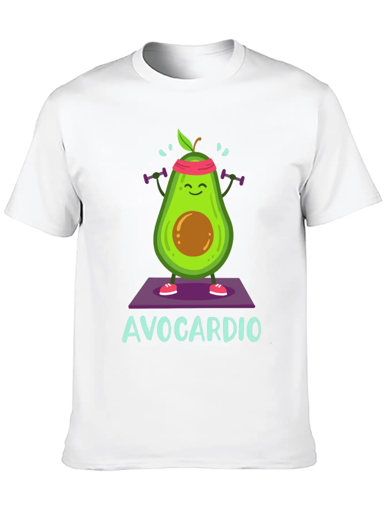 Avocado Cardio Workout Kawaii Modern Fit Casual T-Shirt – Clean And Versatile Design