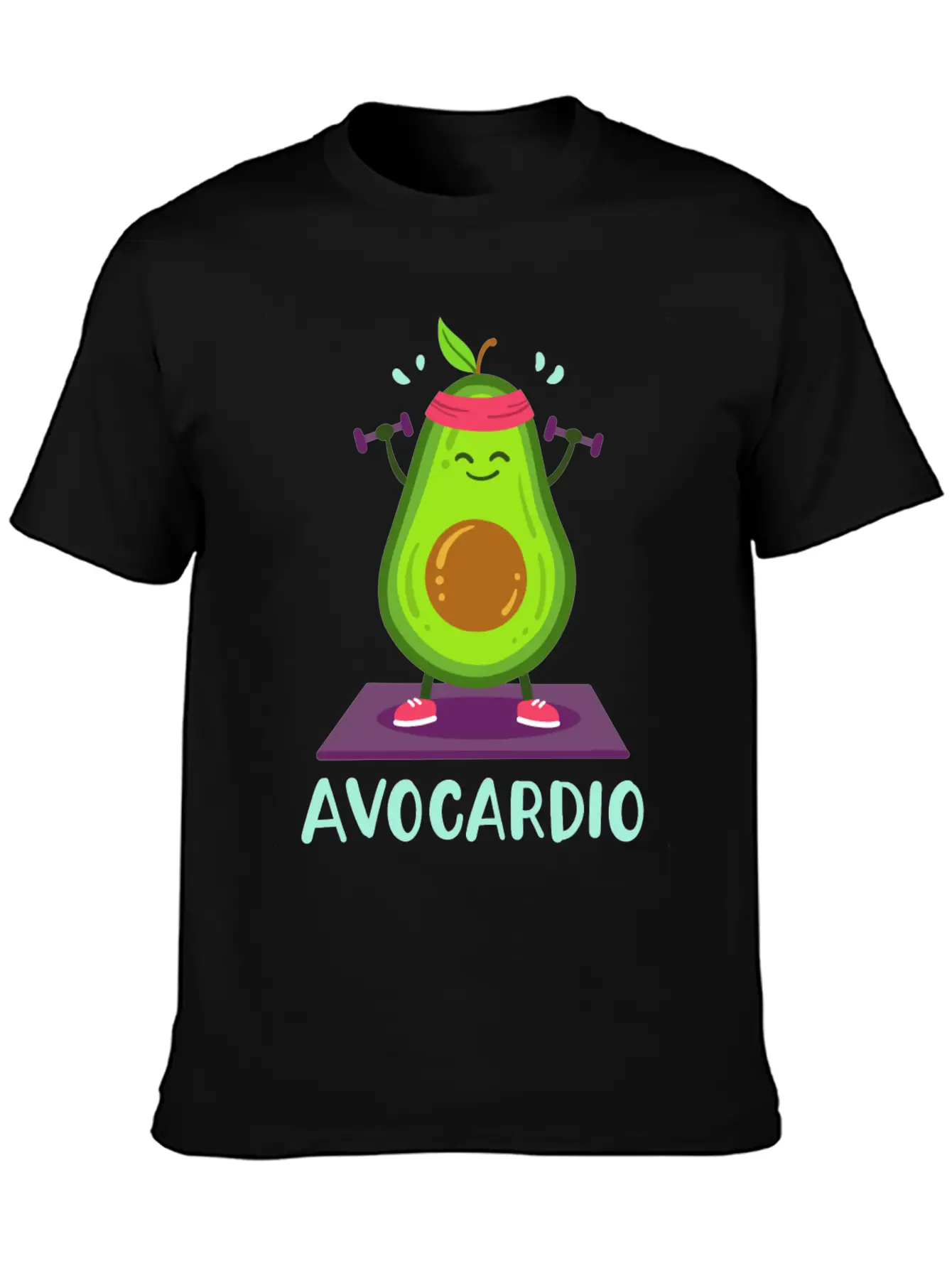 Avocado Cardio Workout Kawaii Modern Fit Casual T-Shirt – Clean And Versatile Design