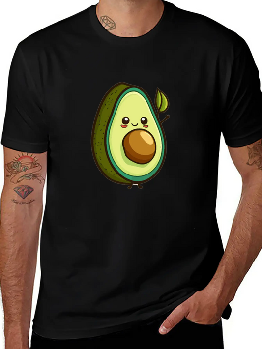 Avocado Cartoon Style Relaxed Everyday Tee – Lightweight And Durable Cotton