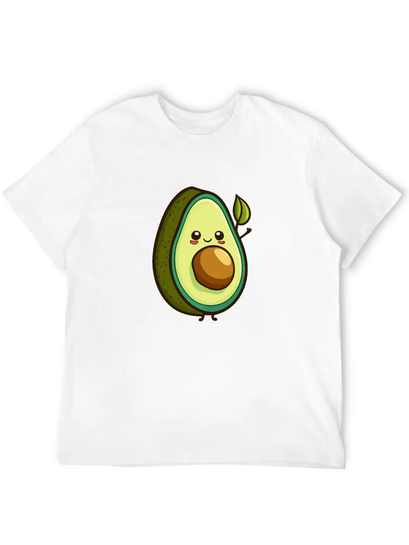 Avocado Cartoon Style Relaxed Everyday Tee – Lightweight And Durable Cotton