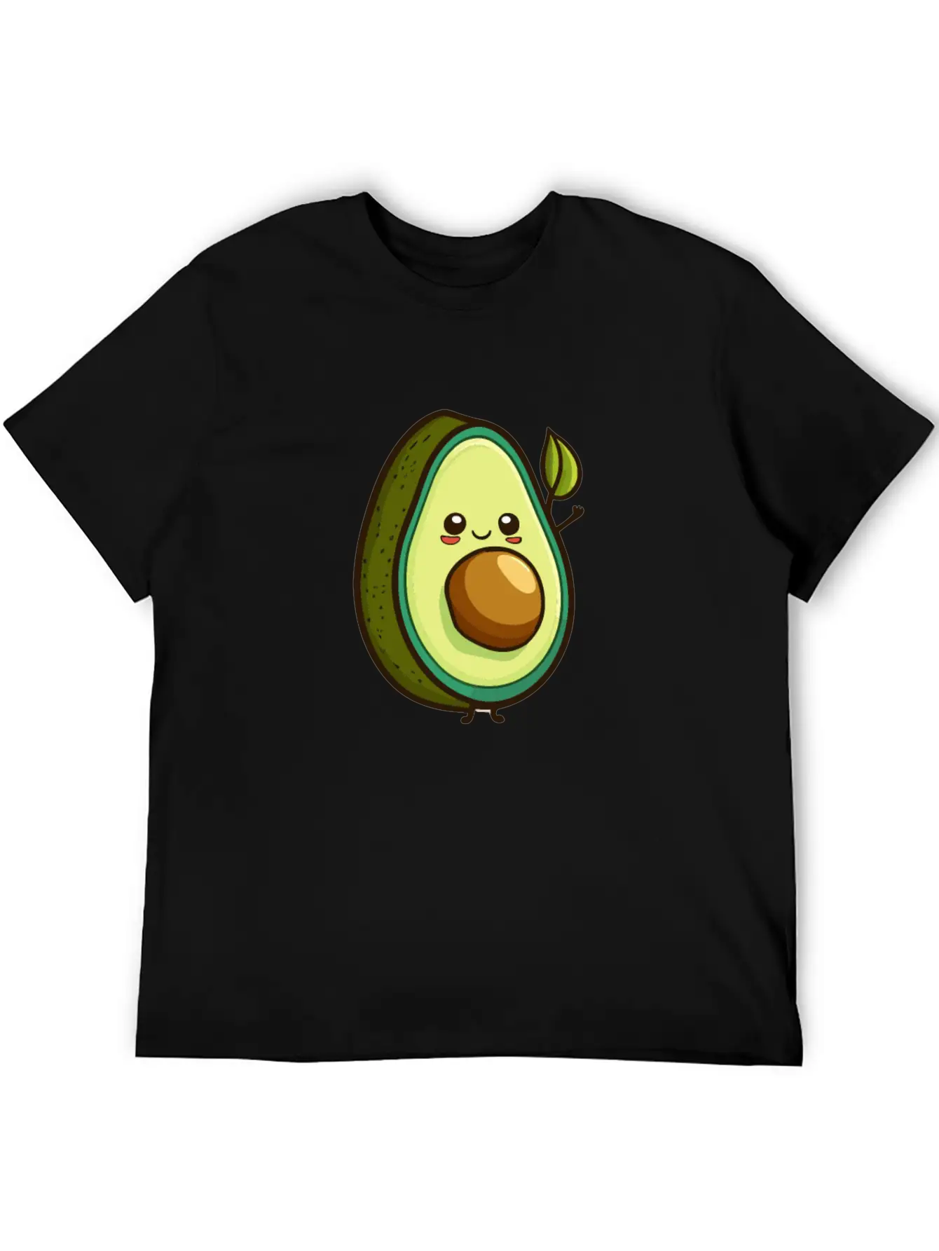 Avocado Cartoon Style Relaxed Everyday Tee – Lightweight And Durable Cotton