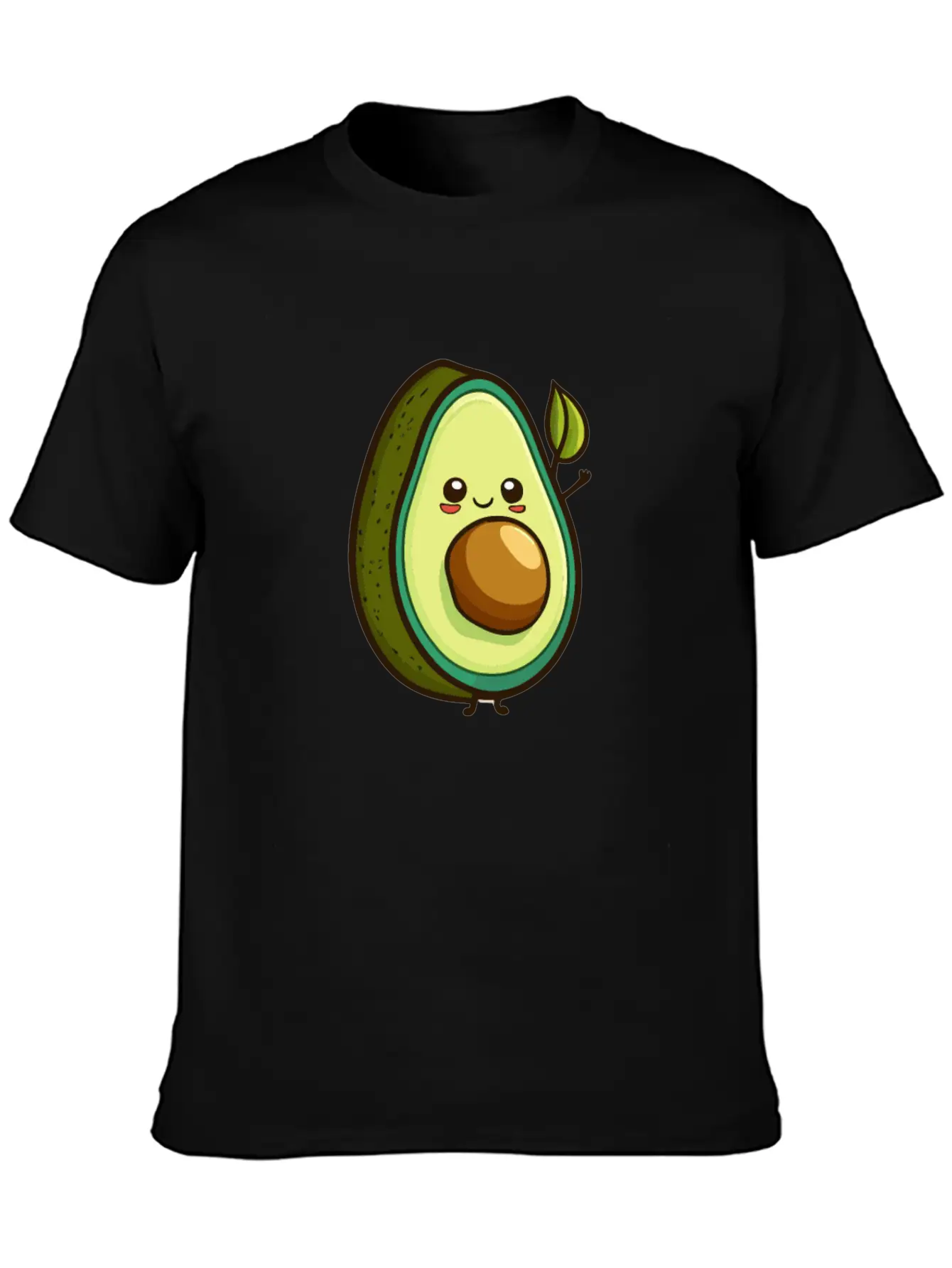 Avocado Cartoon Style Relaxed Everyday Tee – Lightweight And Durable Cotton