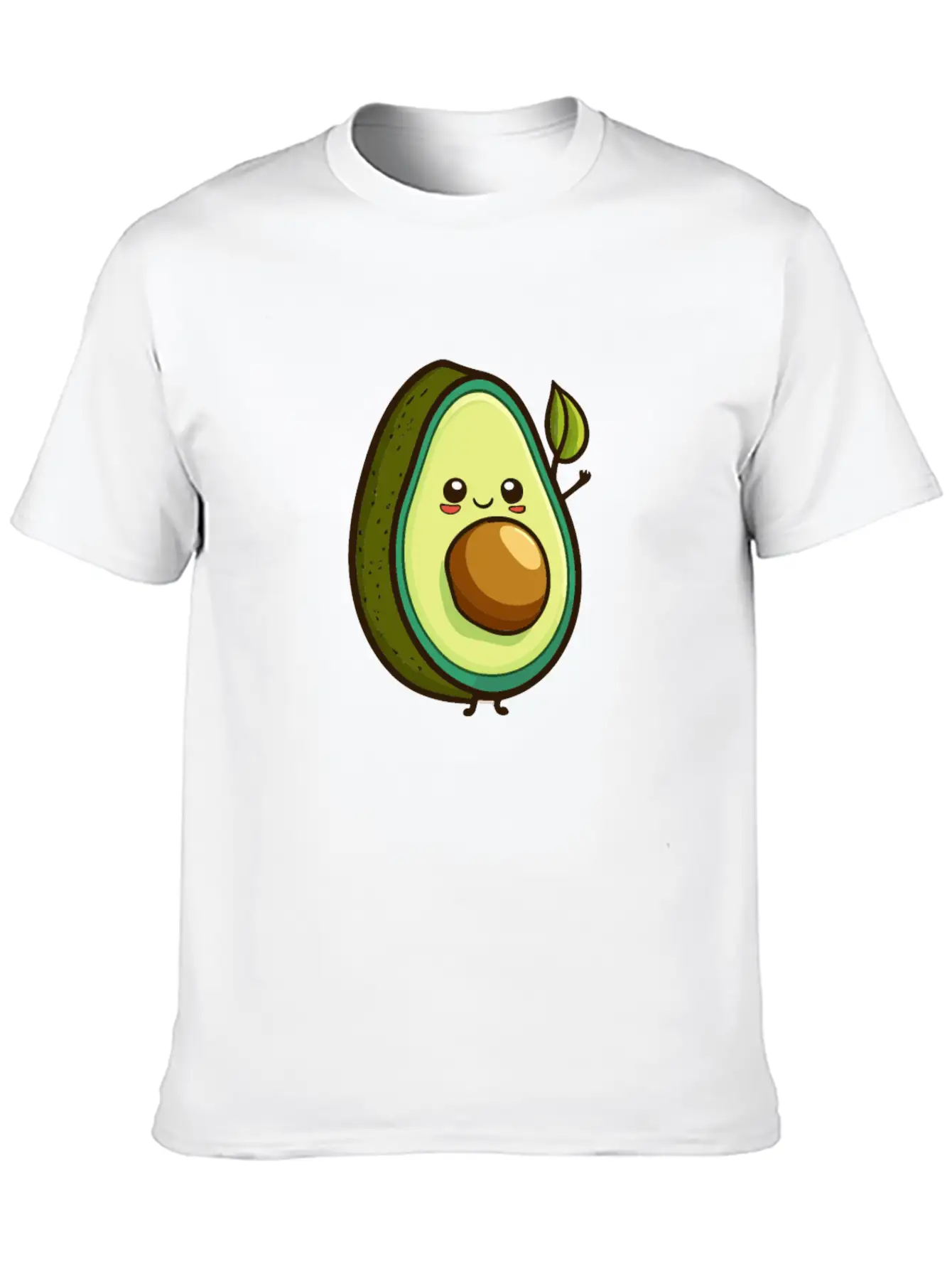 Avocado Cartoon Style Relaxed Everyday Tee – Lightweight And Durable Cotton