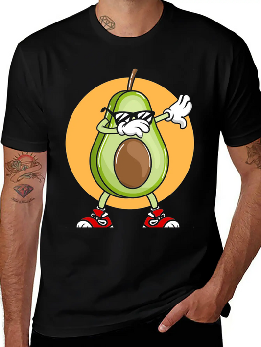Avocado Punk Dabbing Cool With Sunglasses Fruit Modern Fit Casual T-Shirt – Clean And Versatile Design