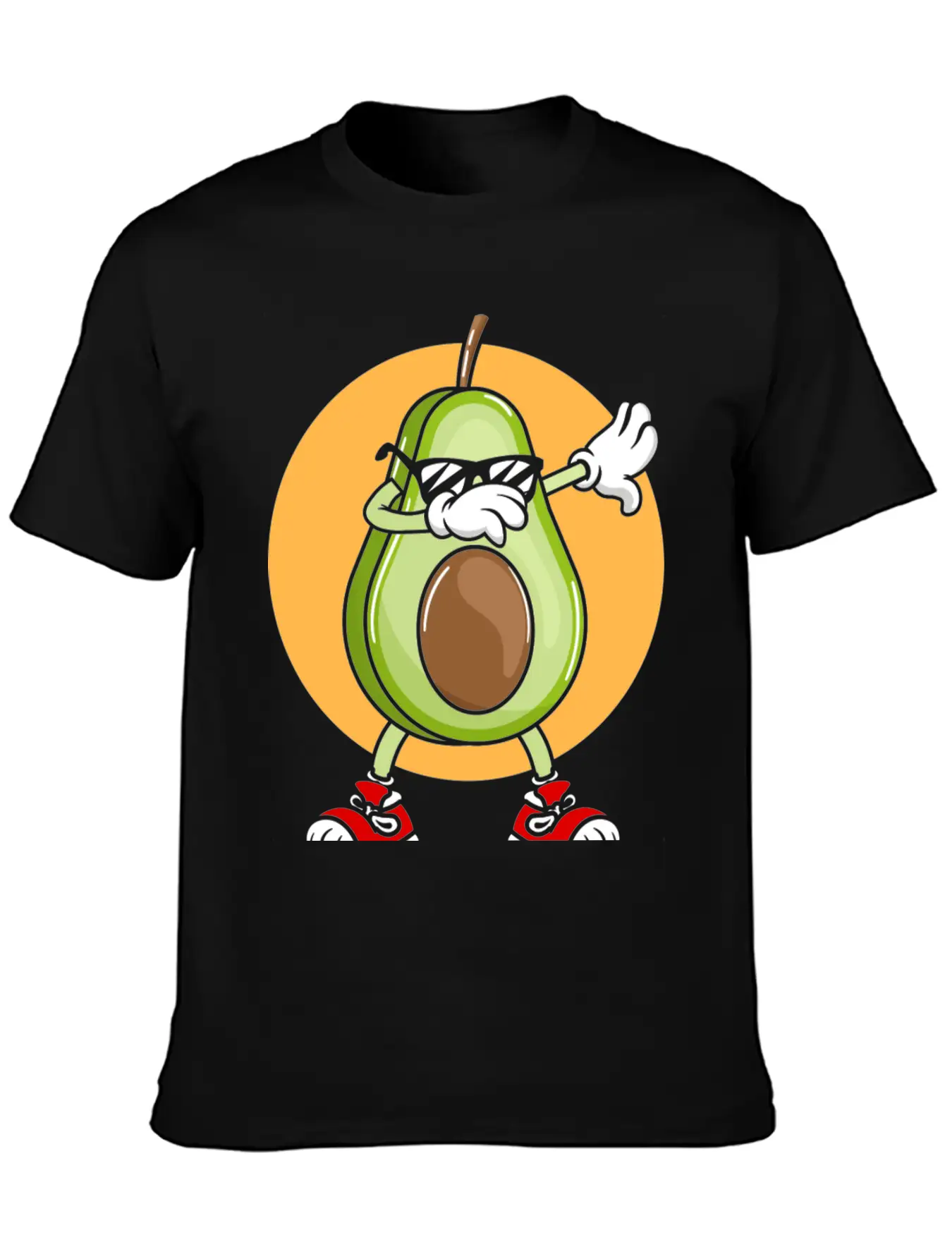 Avocado Punk Dabbing Cool With Sunglasses Fruit Modern Fit Casual T-Shirt – Clean And Versatile Design