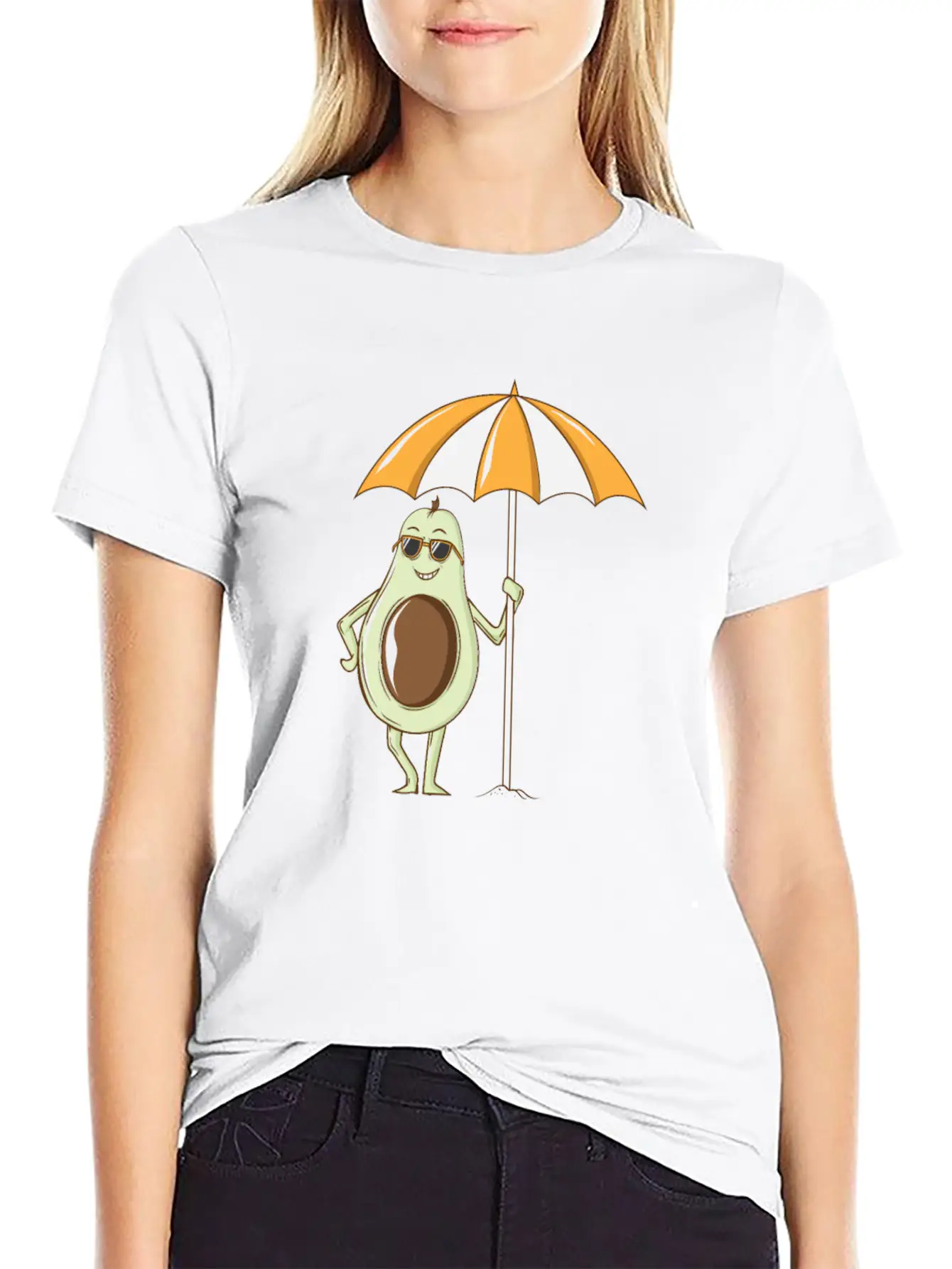 Avocado Under A Sunshade Unisex Casual T-Shirt – Clean Design For Daily Comfort
