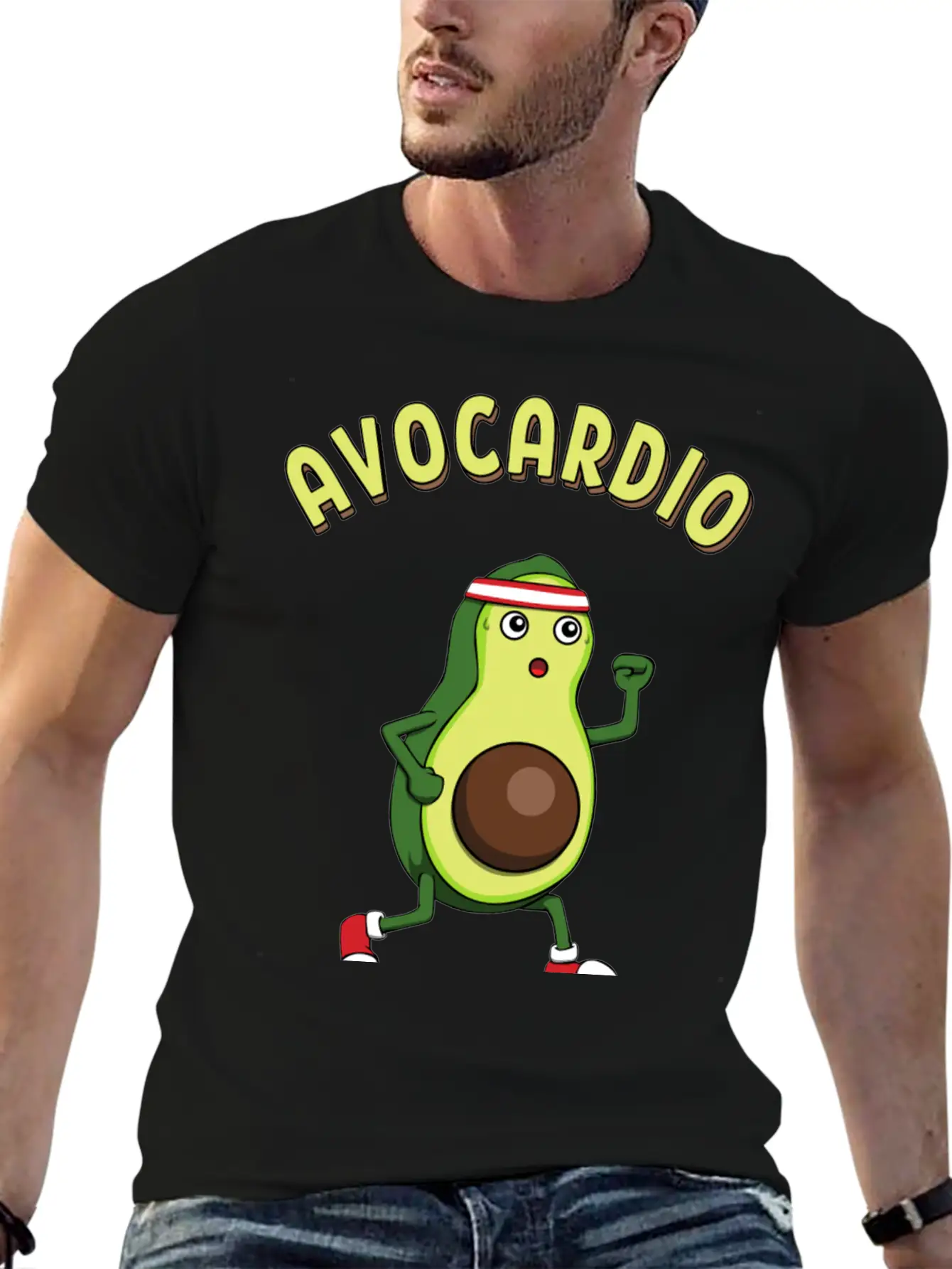 Avocardio Running Avocado Athlete Fitness Modern Fit Casual T-Shirt ��� Clean And Versatile Design