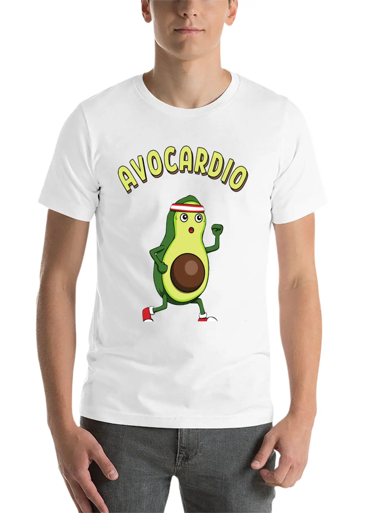 Avocardio Running Avocado Athlete Fitness Modern Fit Casual T-Shirt ��� Clean And Versatile Design