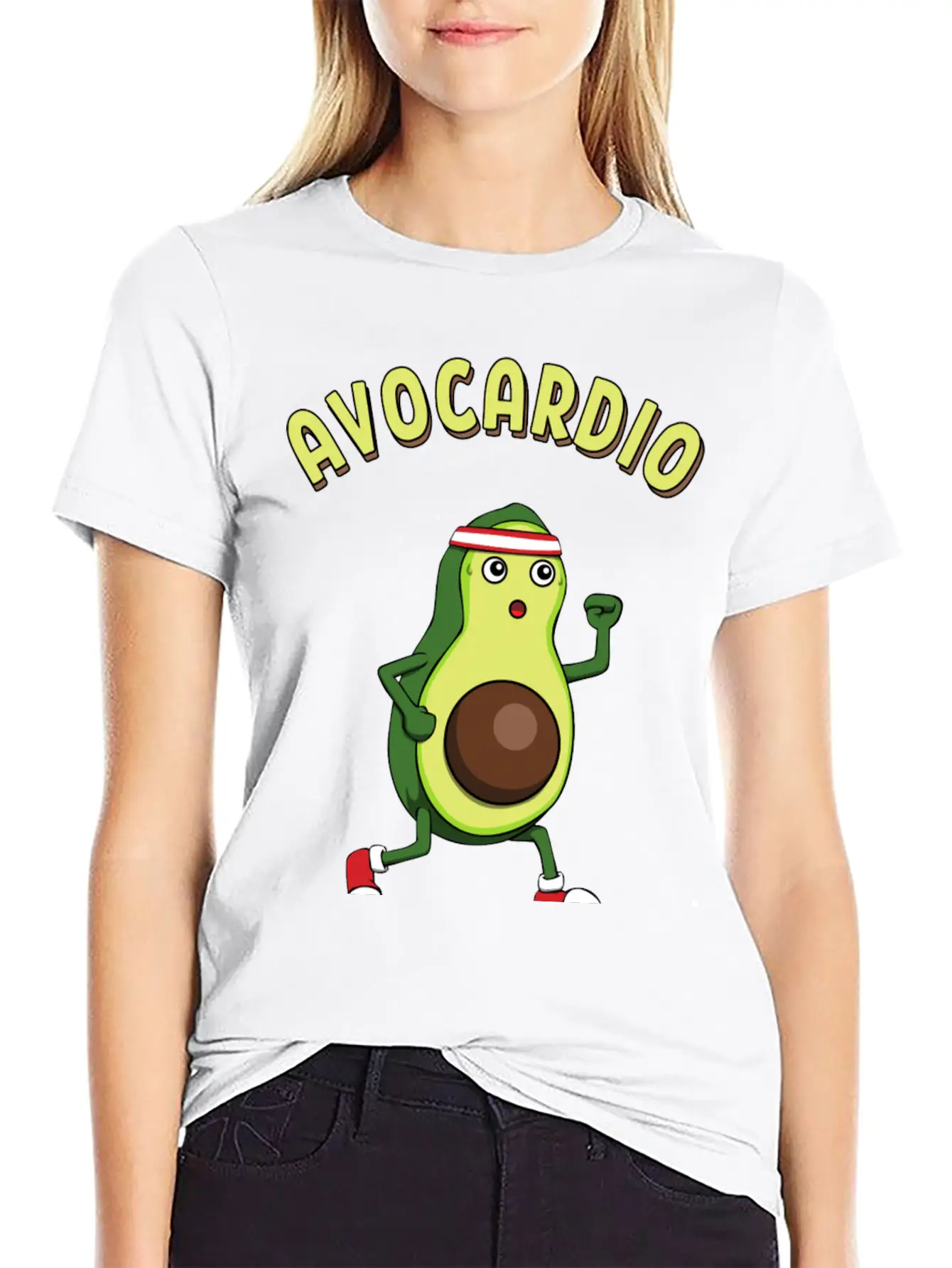 Avocardio Running Avocado Athlete Fitness Modern Fit Casual T-Shirt ��� Clean And Versatile Design