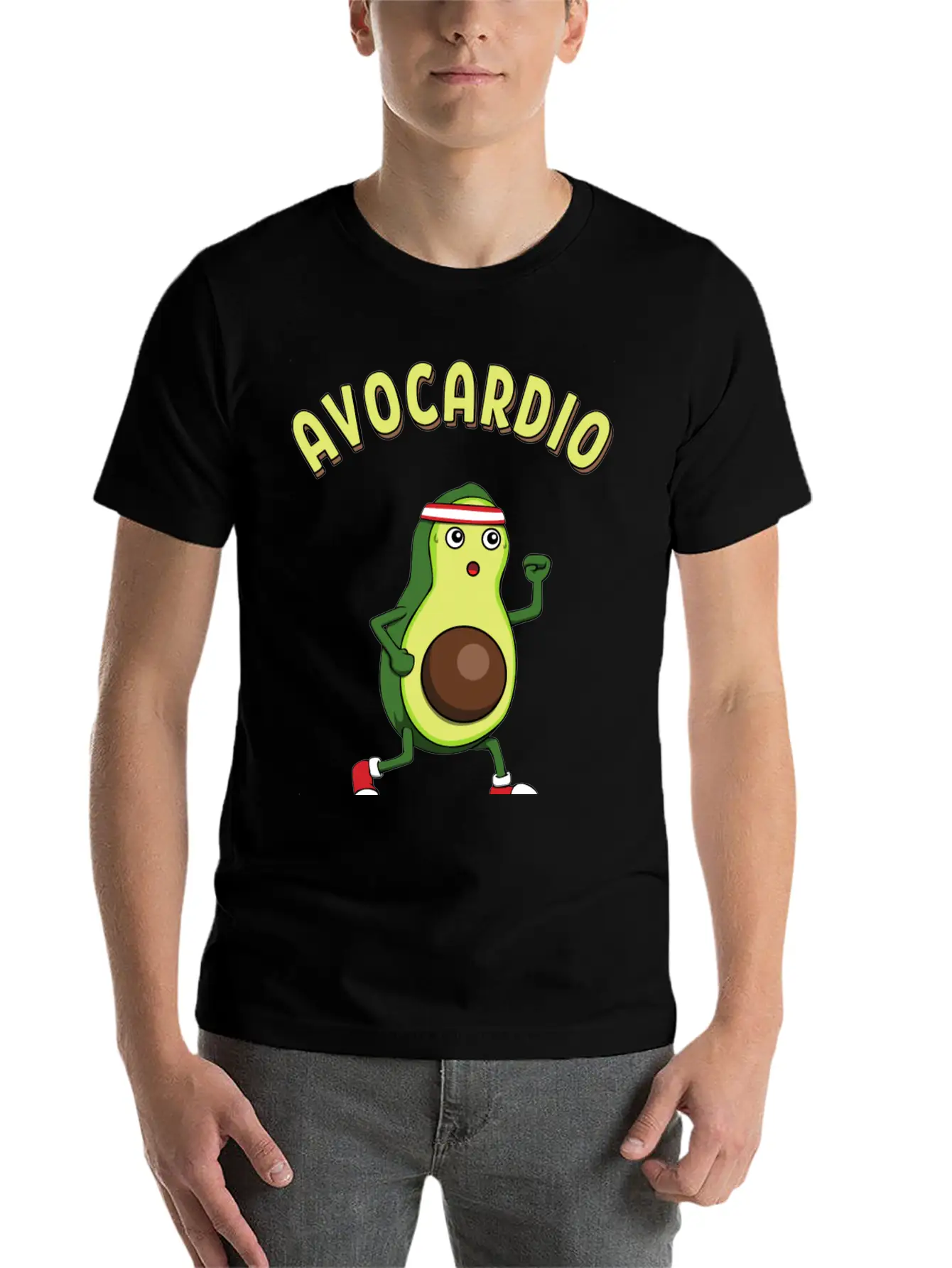 Avocardio Running Avocado Athlete Fitness Modern Fit Casual T-Shirt ��� Clean And Versatile Design